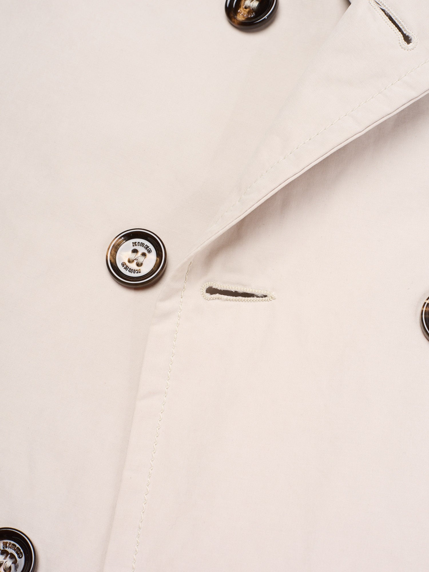 KITON KIRED "Trivor" Beige Fully Lined DB Pea Jeep Coat EU 50 US M 2025