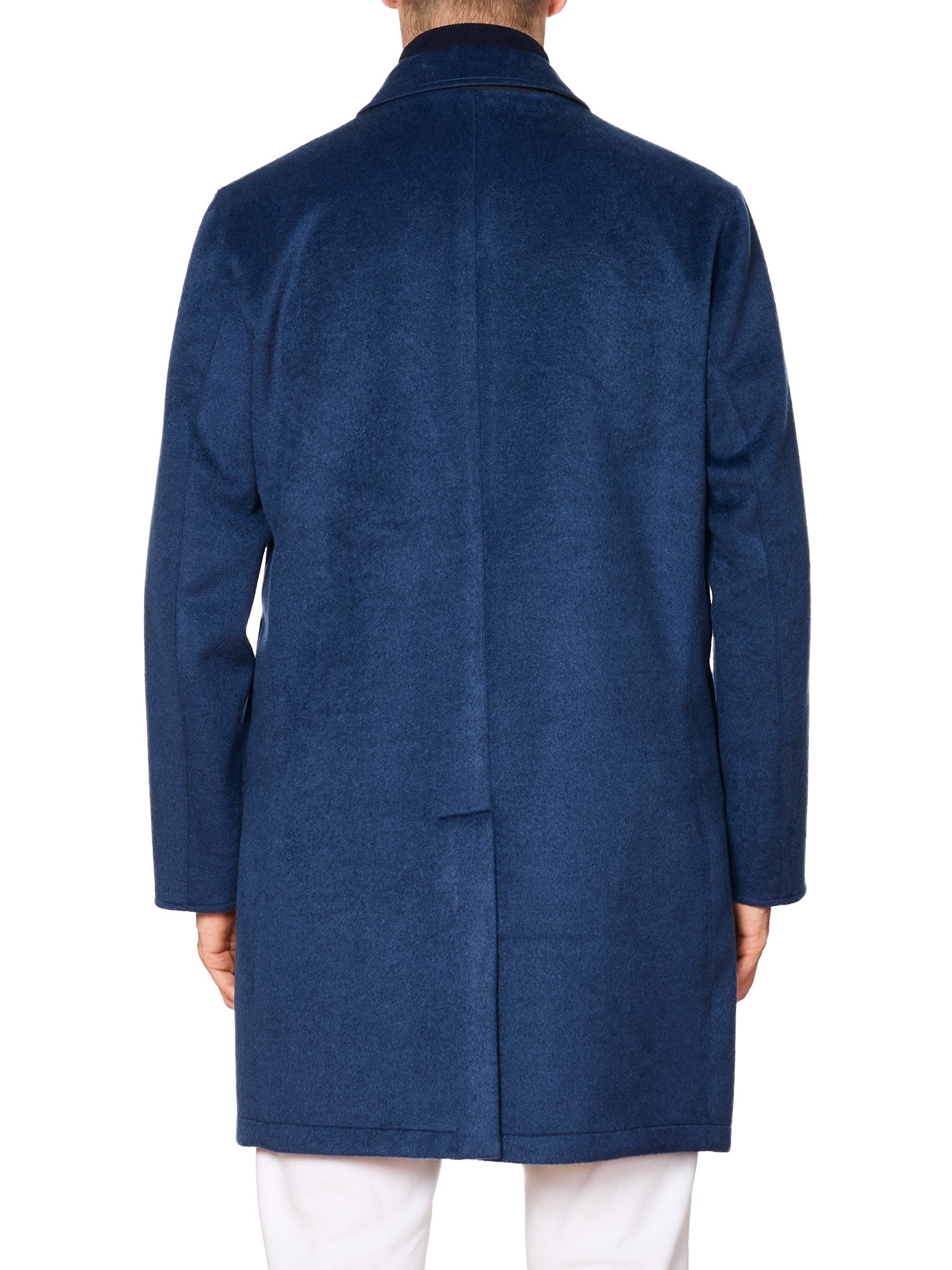 KITON KIRED "Peak" Blue-Black Double Sided Reversible Coat
