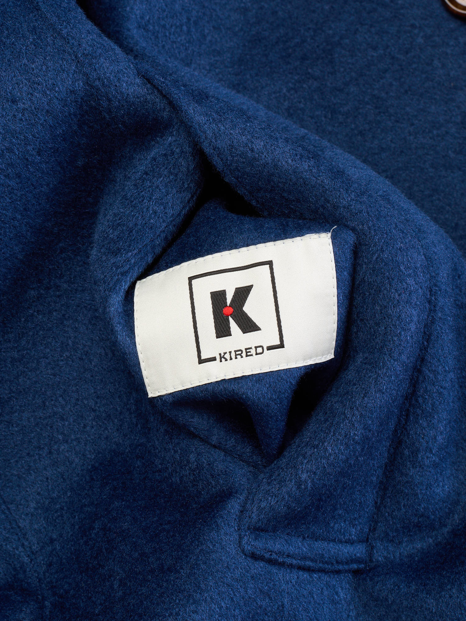 KITON KIRED "Peak" Blue-Black Double Sided Reversible Coat