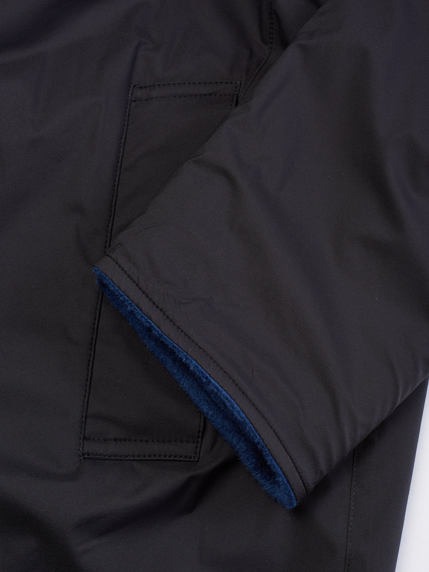 KITON KIRED "Peak" Blue-Black Double Sided Reversible Coat