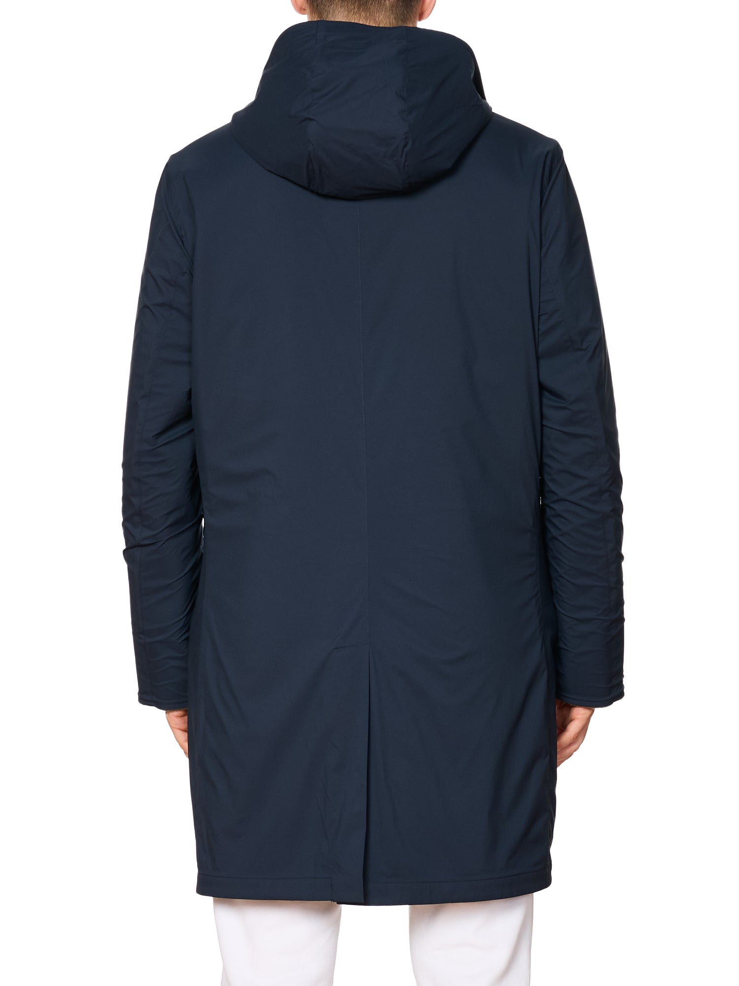 KITON KIRED "Peak" Olive-Blue Reversible Hooded Double Sided Coat NEW