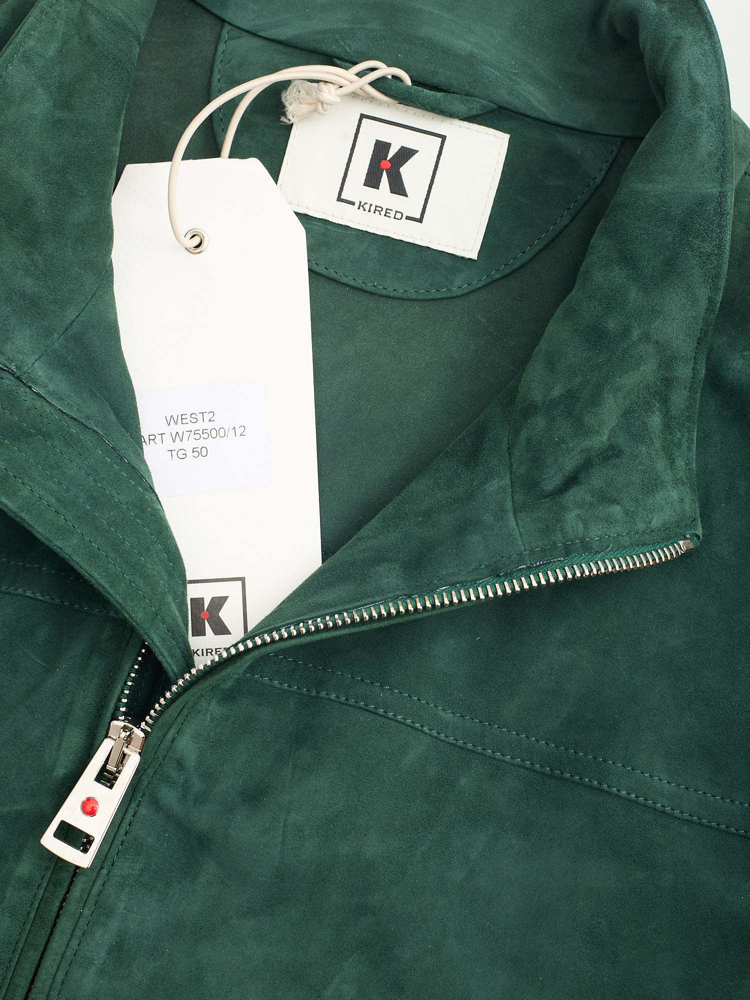 KITON KIRED "West2" Emerald Lambskin Suede Leather Vest Gilet EU 50 NEW US M