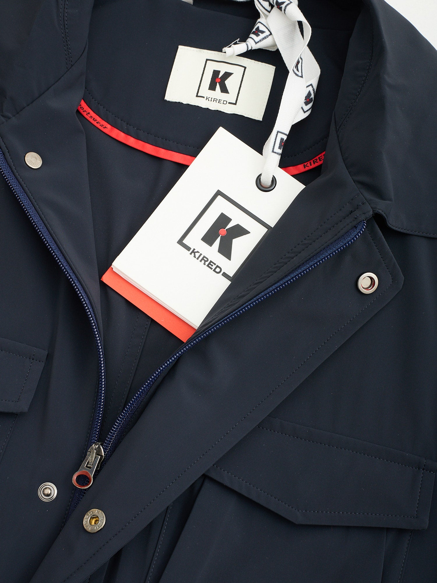 KITON KIRED "Yuri2" Navy Polyamide Jacket EU 48 NEW US S Climatek