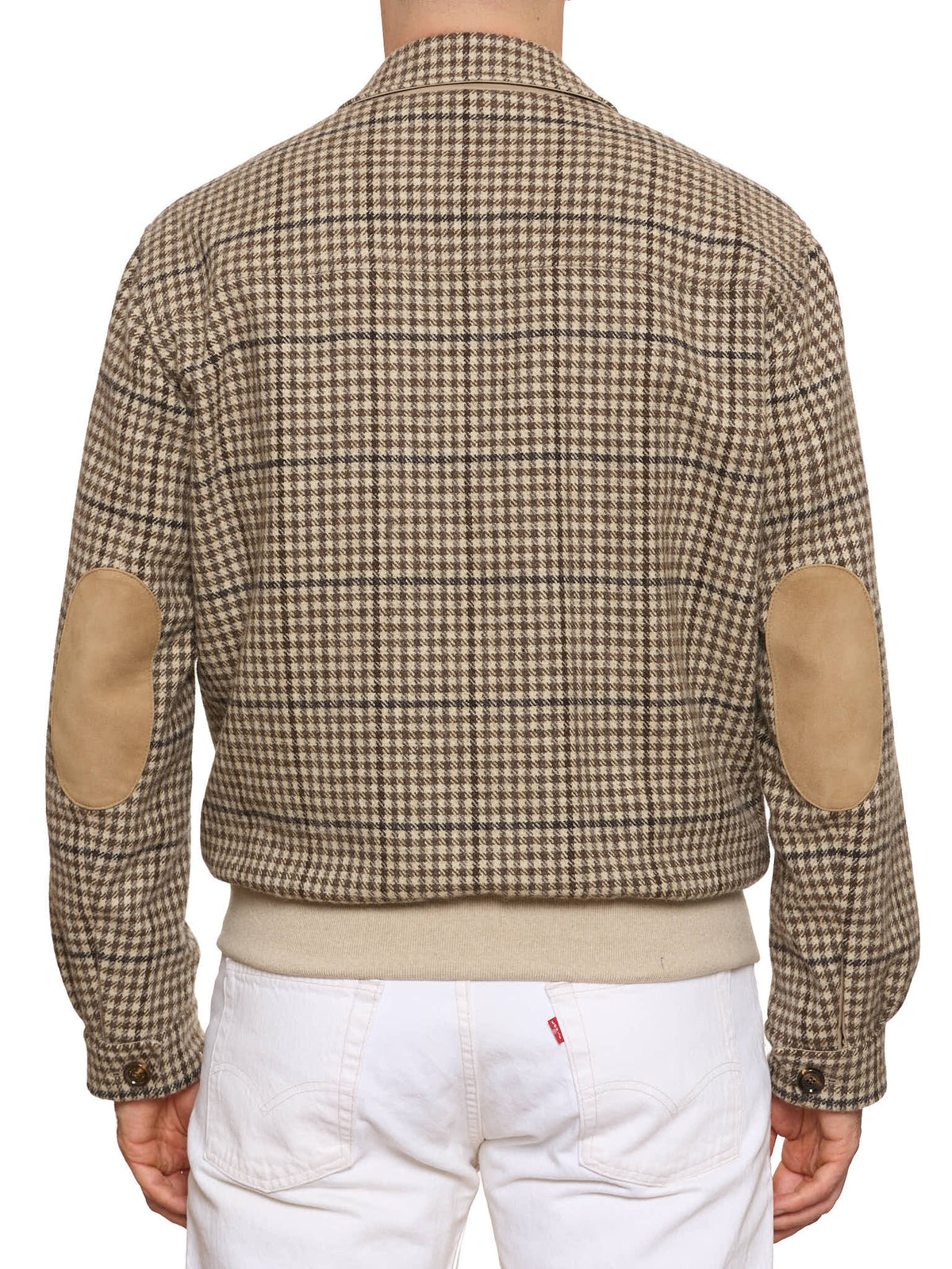 KITON KIRED "Zupo" Beige Plaid Reversible Double Face Wool Blouson Jacket