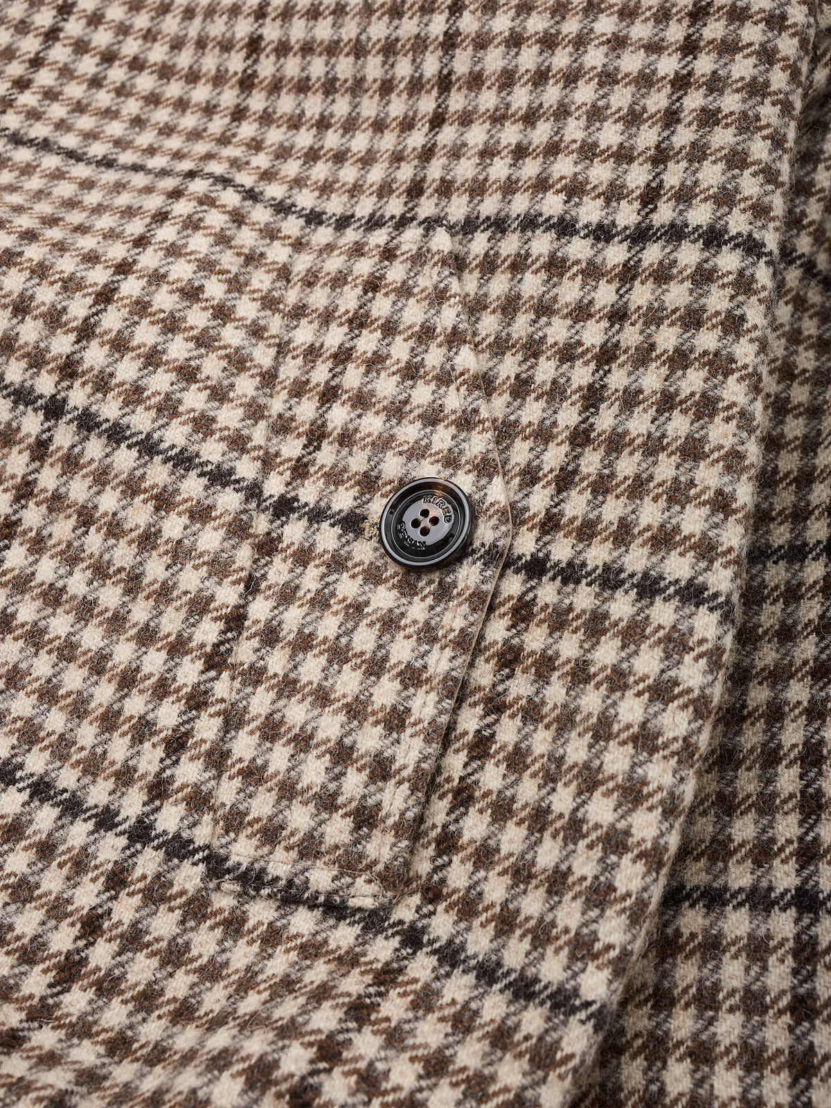KITON KIRED "Zupo" Beige Plaid Reversible Double Face Wool Blouson Jacket