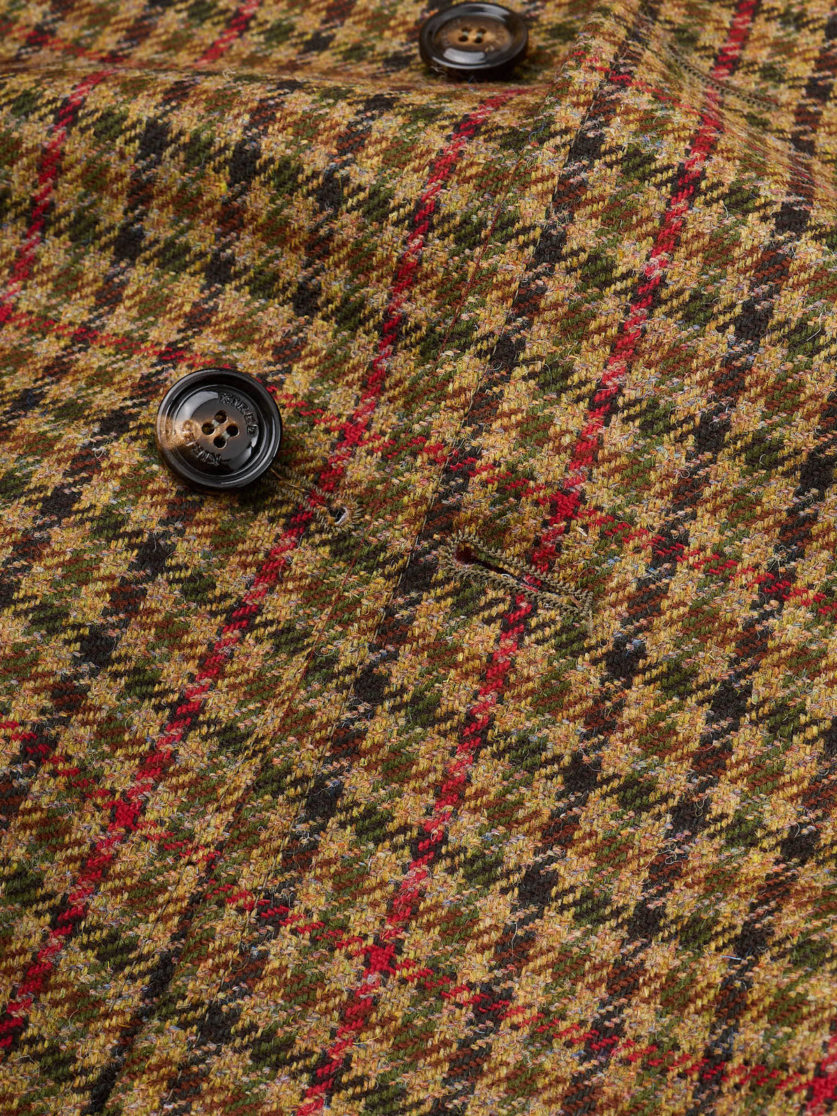 KITON KIRED "Zupo" Brown Plaid Double Face Blouson Jacket