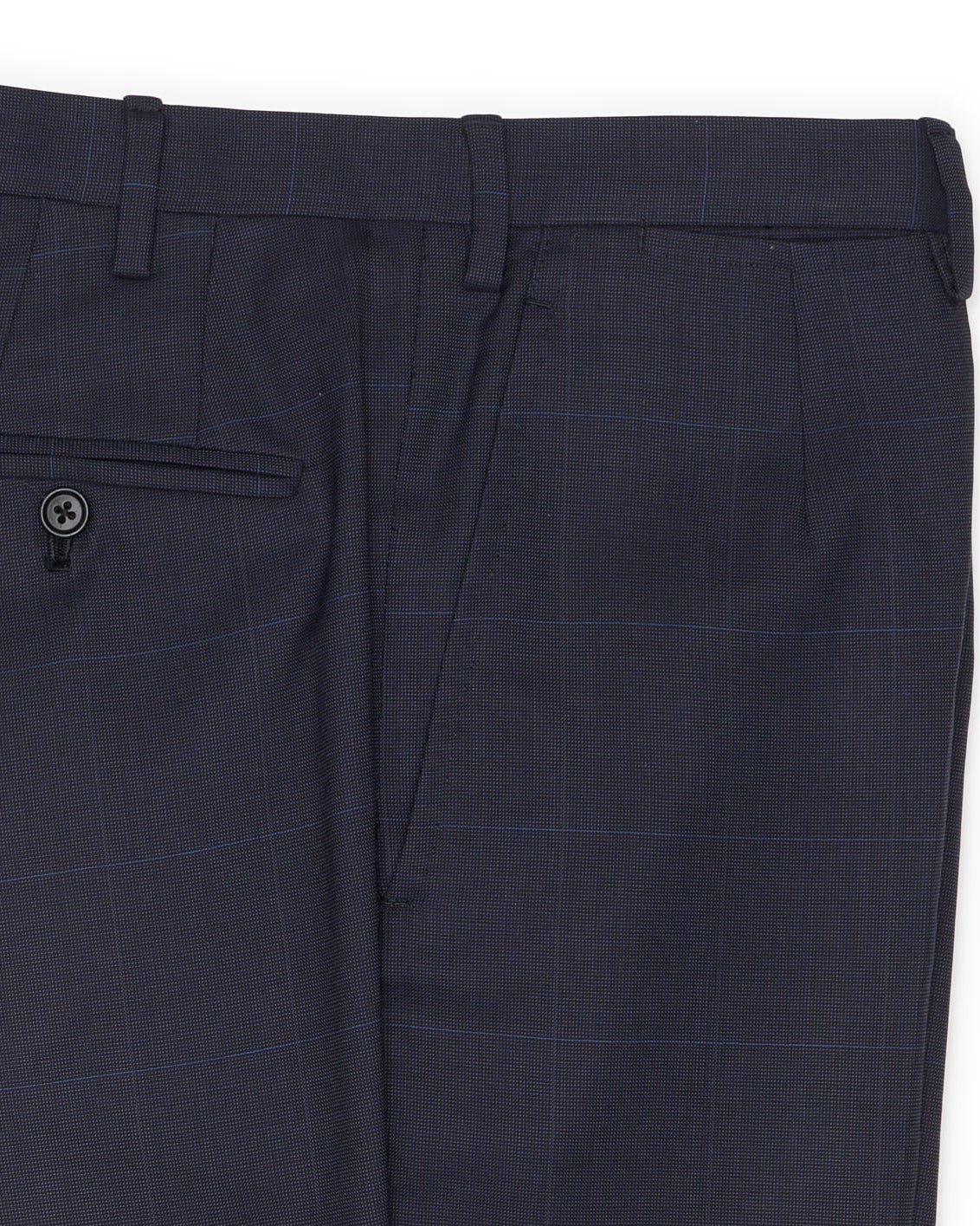 KITON NAPOLI Blue Wool Plaid Dress Pants EU 48 NEW US 32