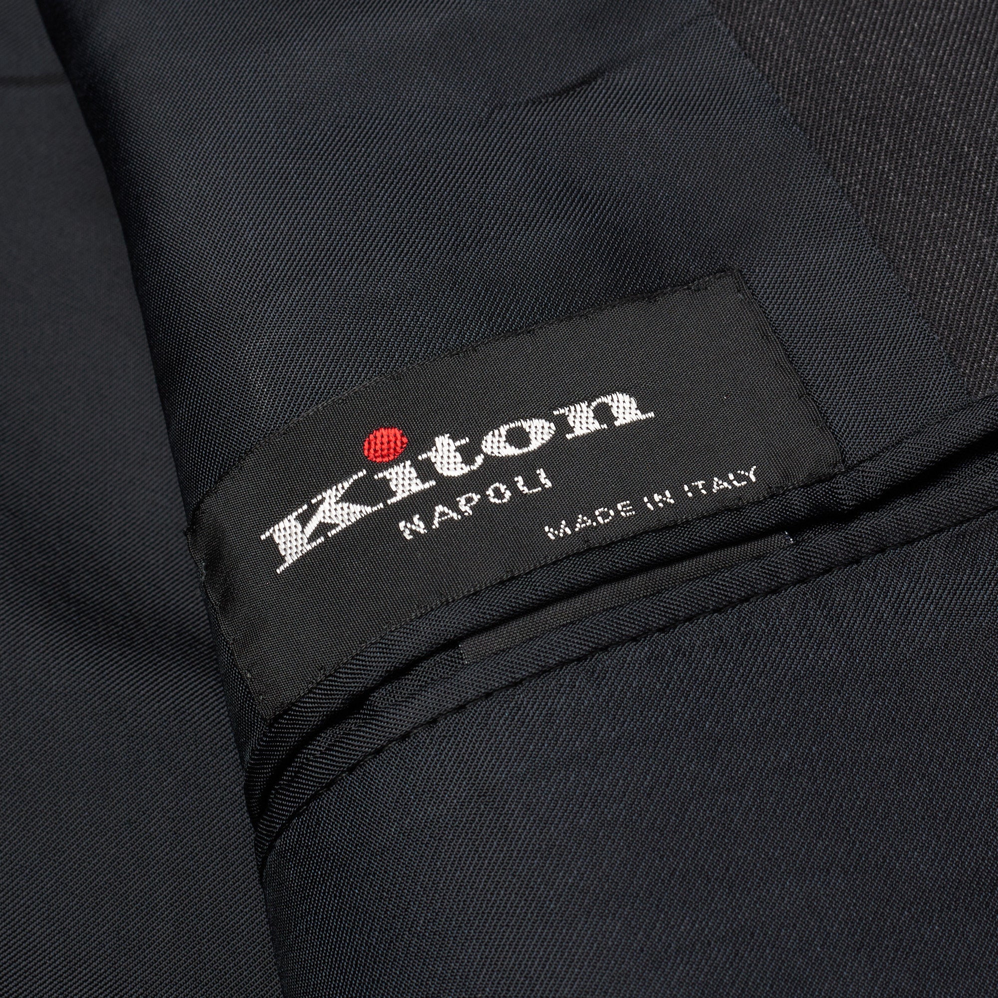 KITON Napoli Blanc Blu Charcoal Gray Wool Super 180's 14 Micron Suit EU 50 NEW US 40 KITON