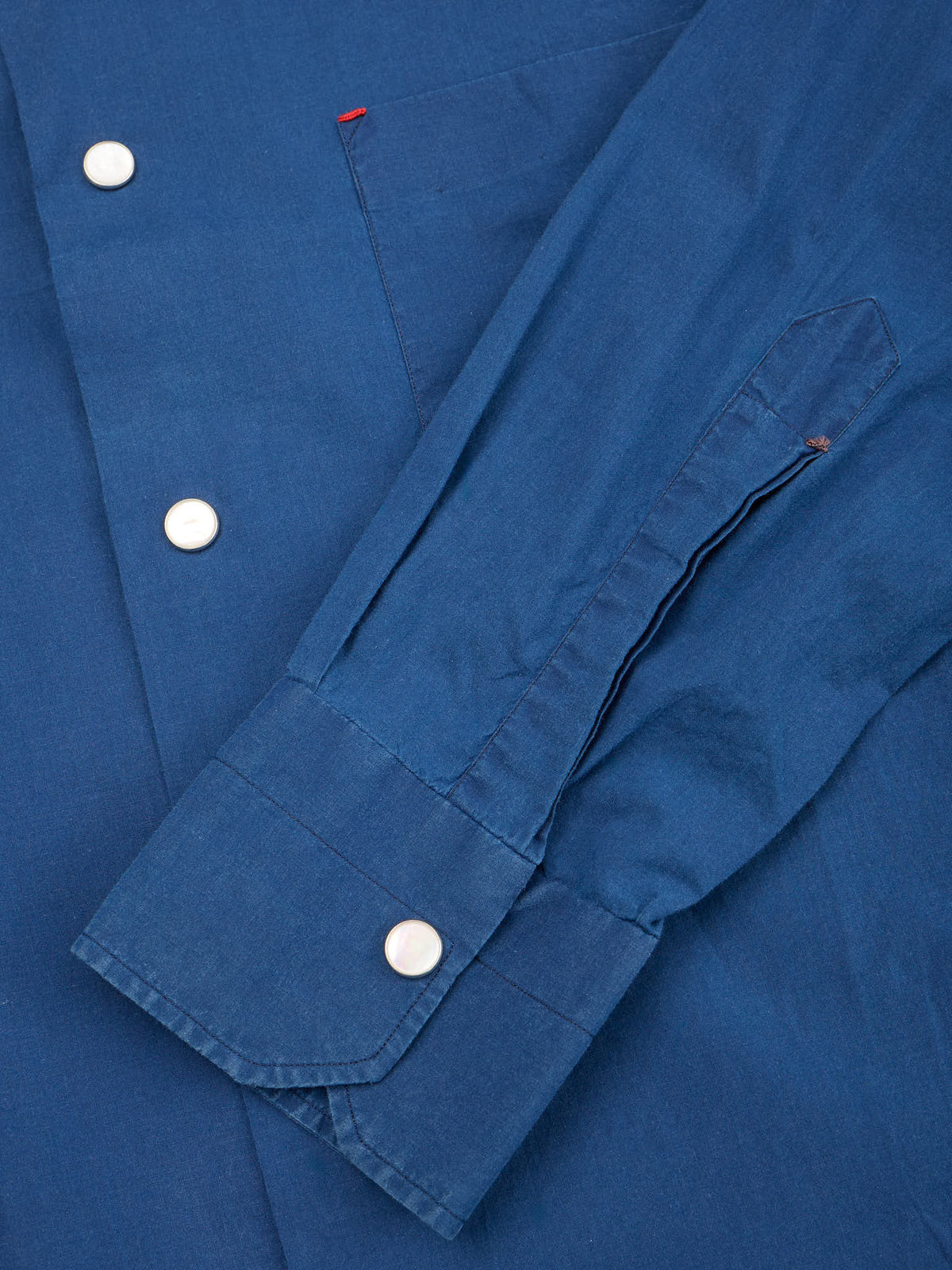 KITON Napoli Handmade Blue Cotton Casual Shirt 15.75 NEW 40 Slim