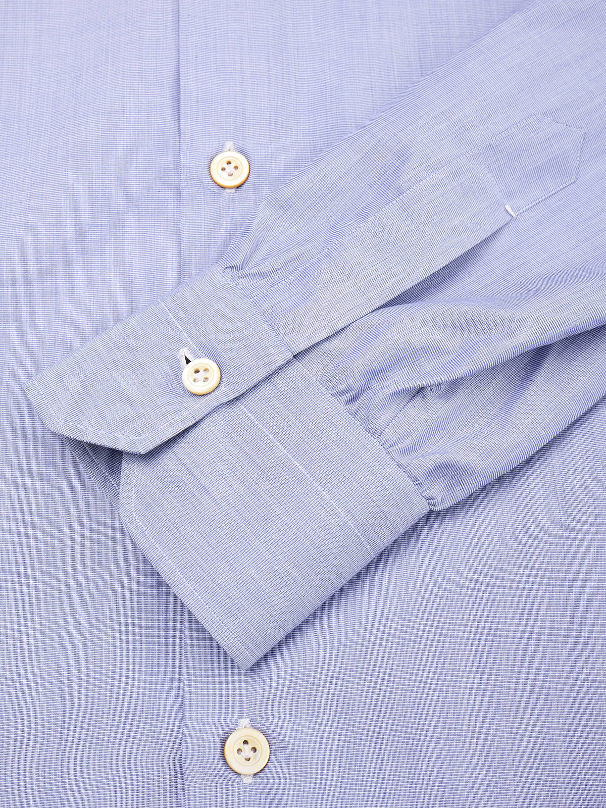 KITON Napoli Handmade Blue Cotton Chambray Dress Shirt 16 NEW 40