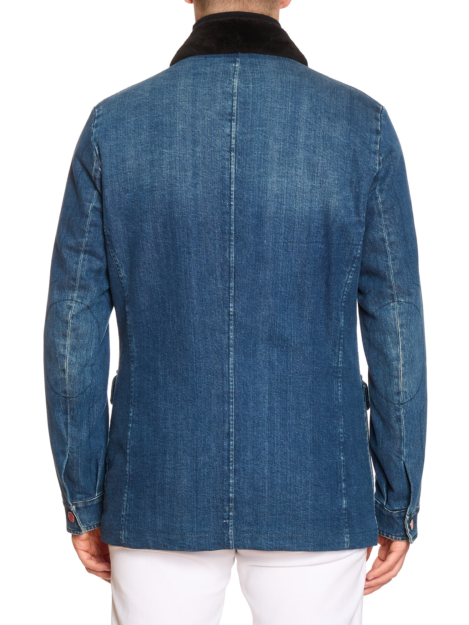 KITON Napoli Blue Denim Field Jacket Beaver M