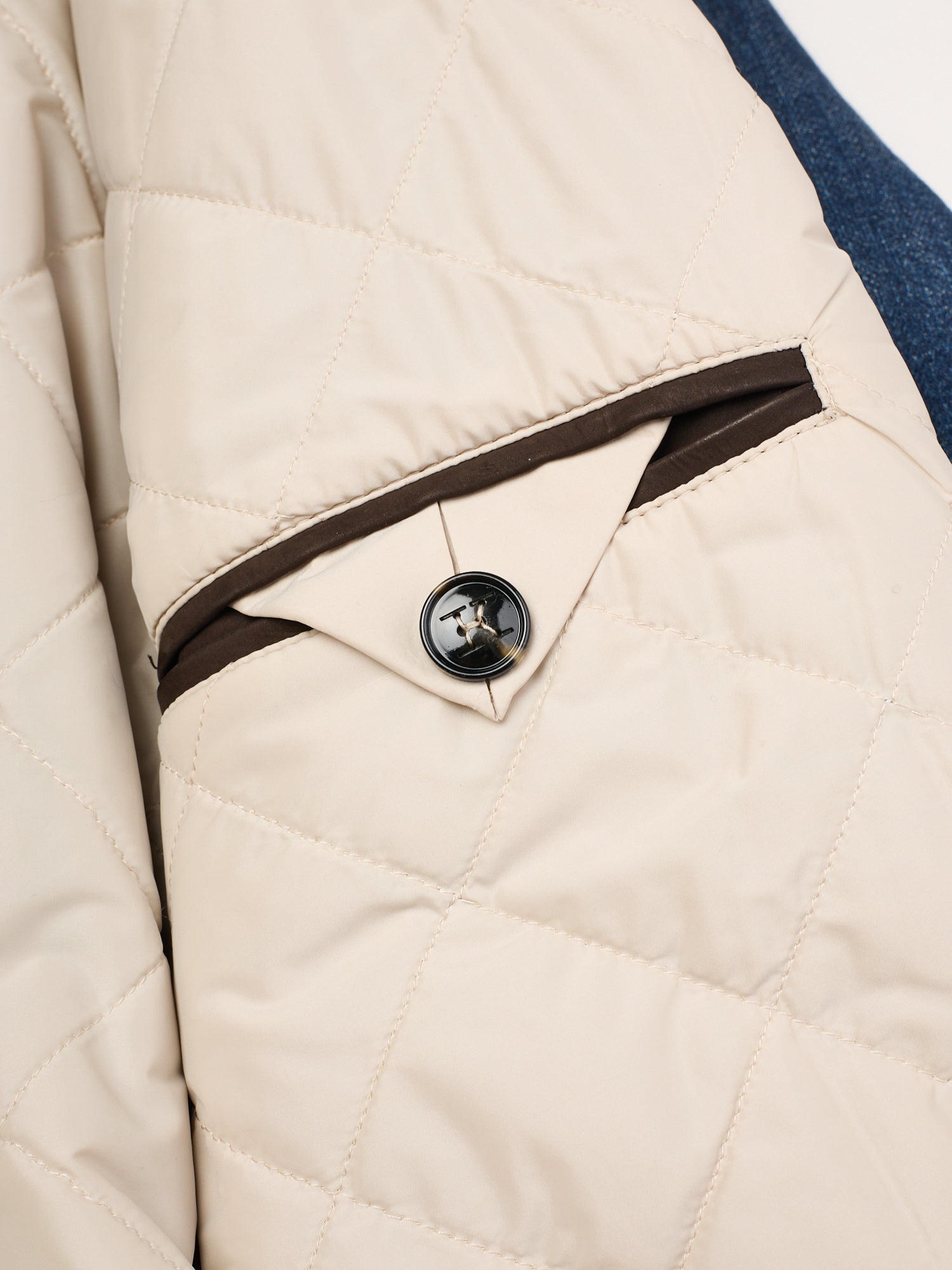 KITON Napoli Blue Denim Field Jacket Beaver M