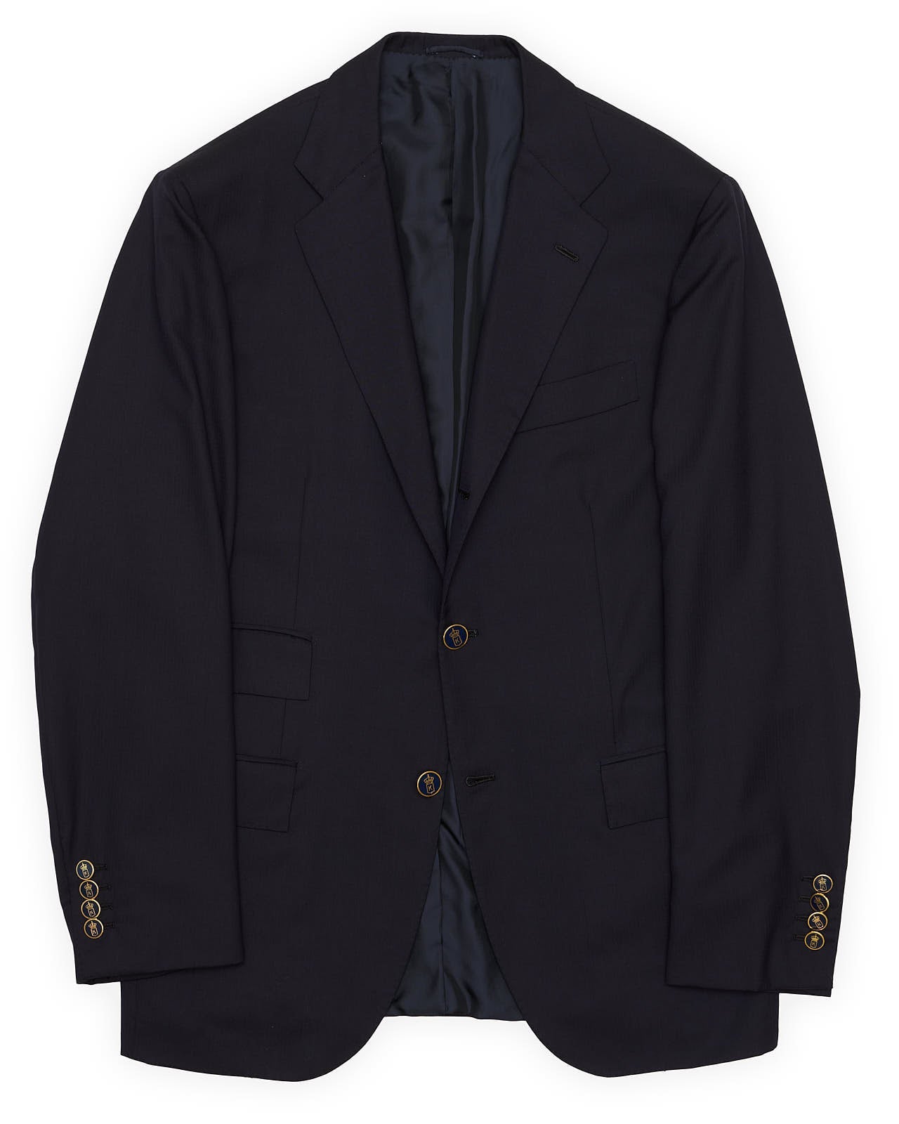 KITON Napoli Blue 14 Micron Super 180's Handmade Blazer Jacket EU 46 NEW US 36