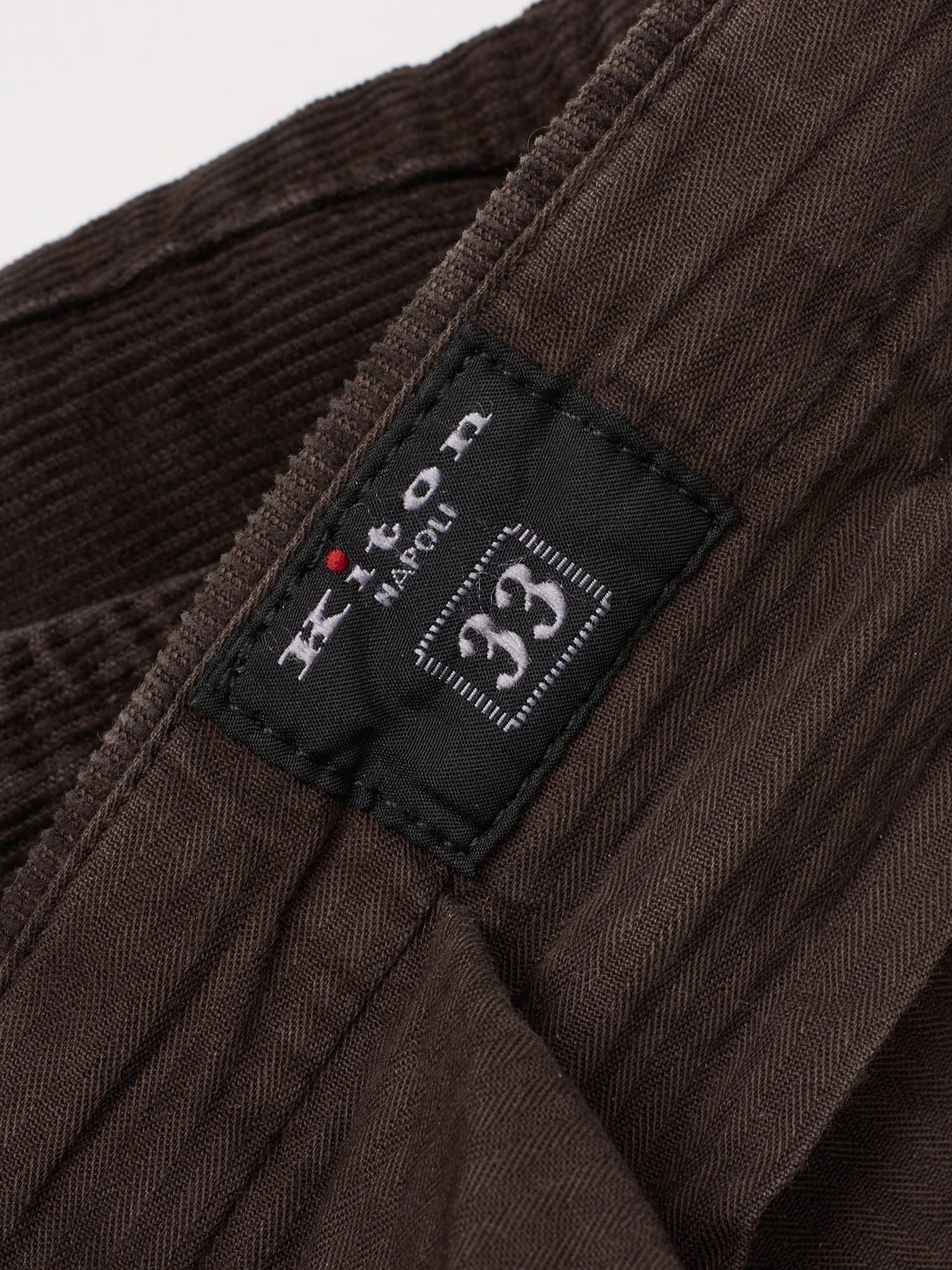 KITON Napoli Brown Corduroy Cotton Chino Pants