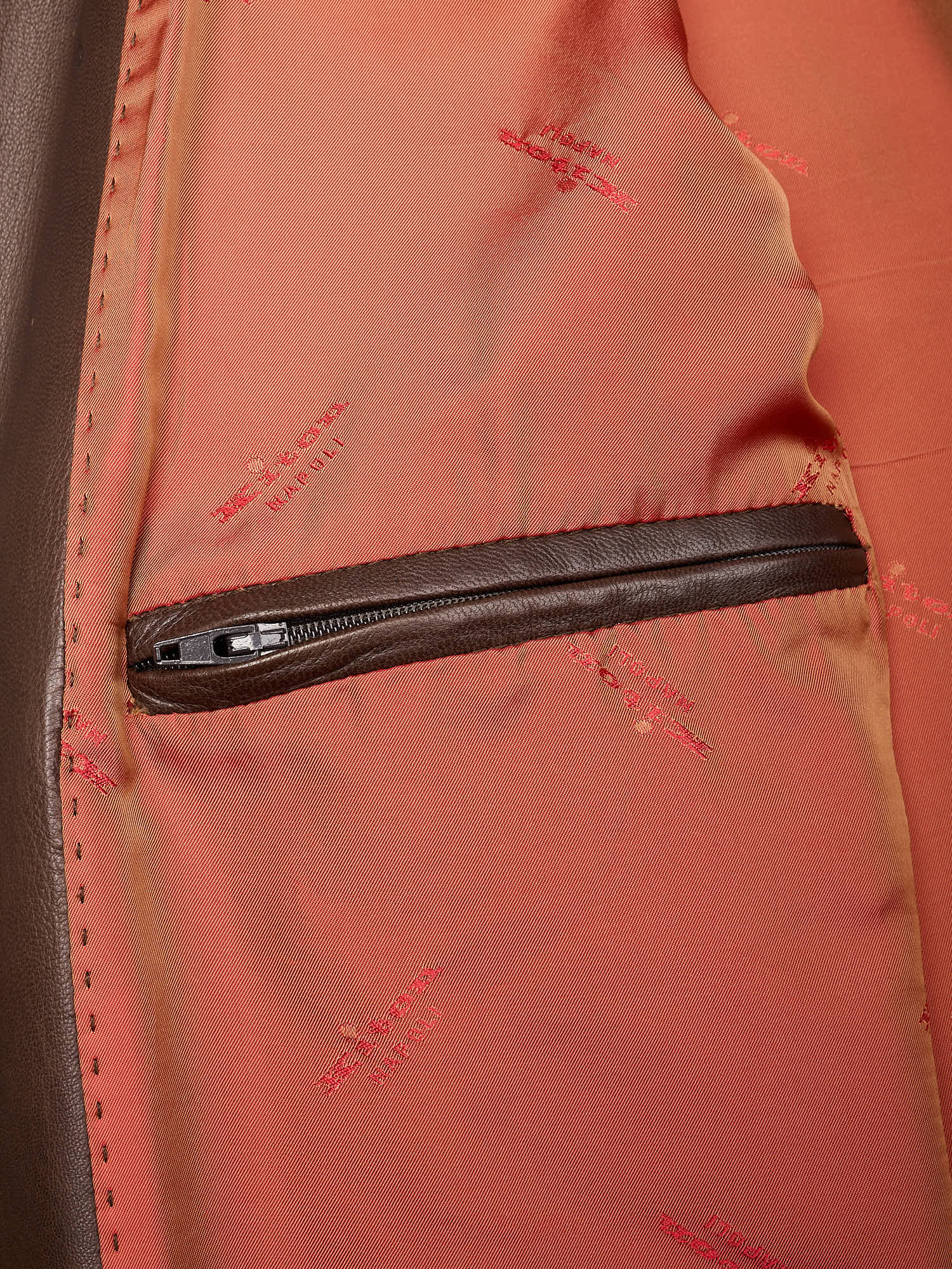 KITON Napoli Brown Leather Jacket