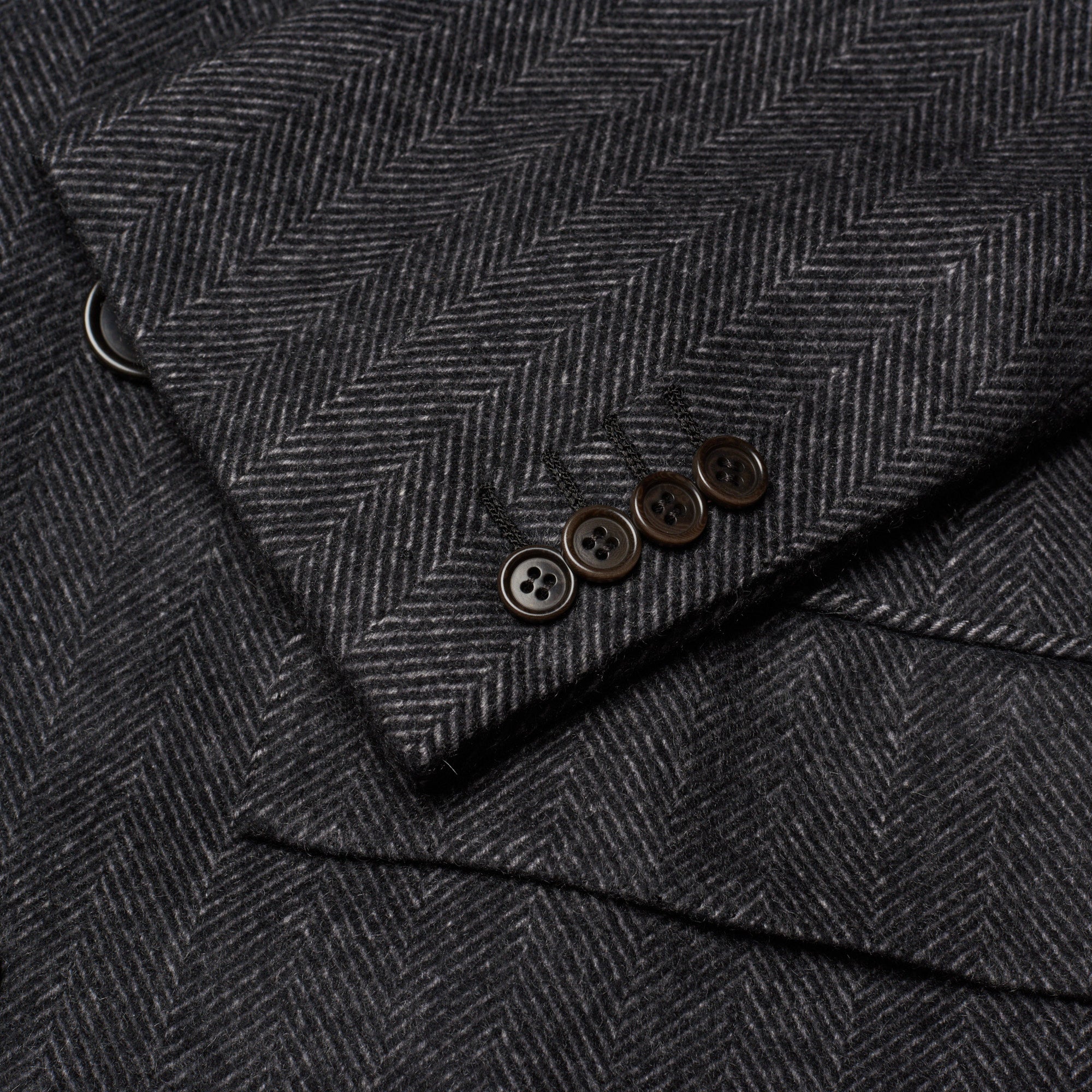 KITON Napoli CIPA 1960 Gray Herringbone Cashmere DB Coat EU 50 NEW US 40 KITON