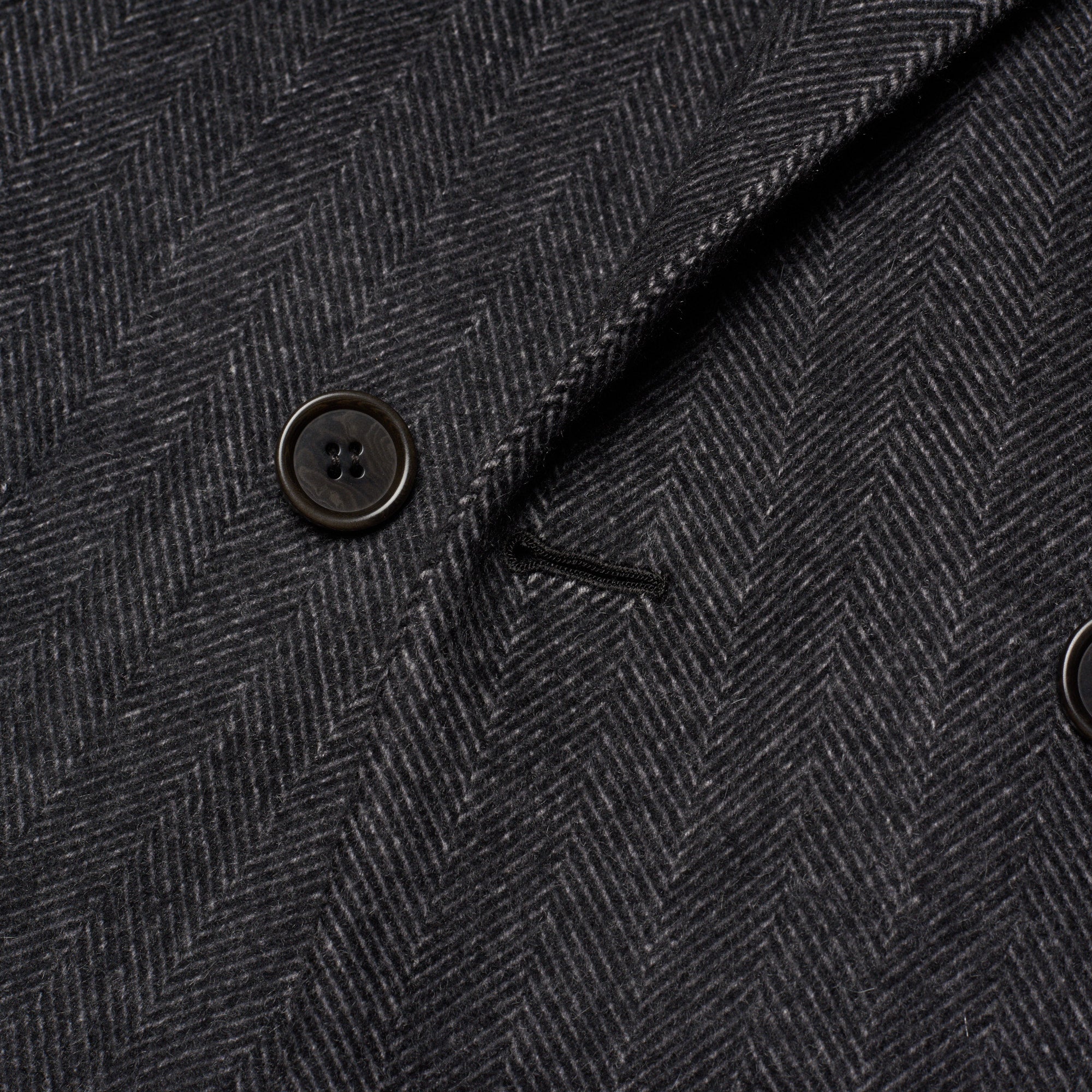 KITON Napoli CIPA 1960 Gray Herringbone Cashmere DB Coat EU 50 NEW US 40 KITON