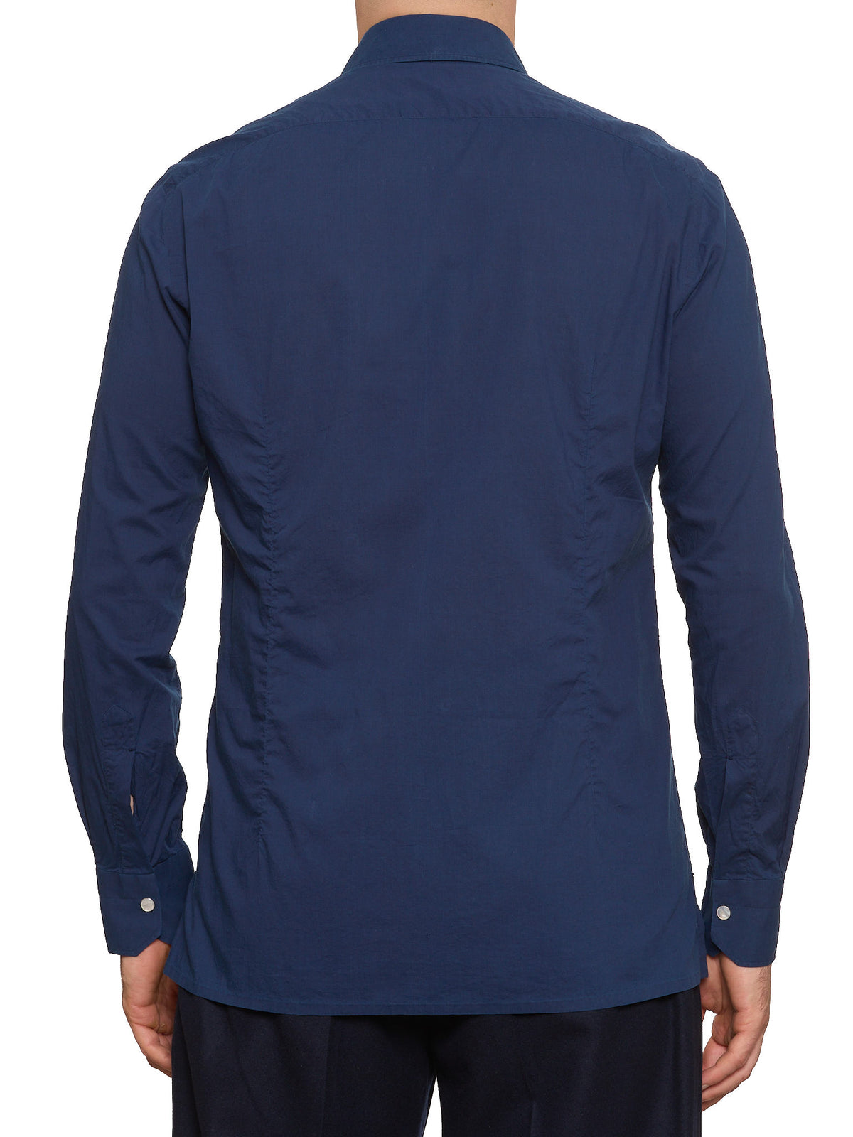 KITON Napoli Handmade Dark Blue Cotton Casual Shirt 15.75 40 Slim