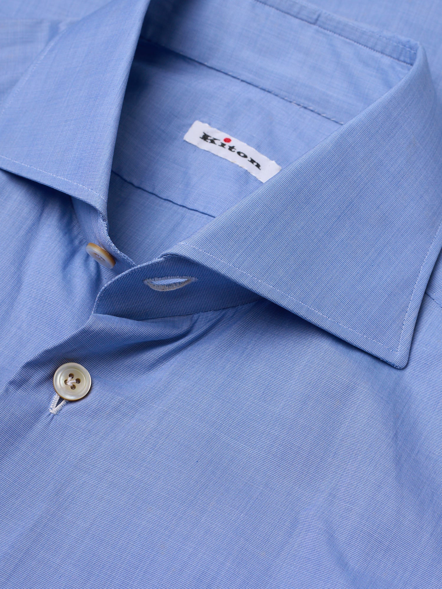 KITON Napoli Dark Blue Cotton Dress Shirt EU 41 US 16