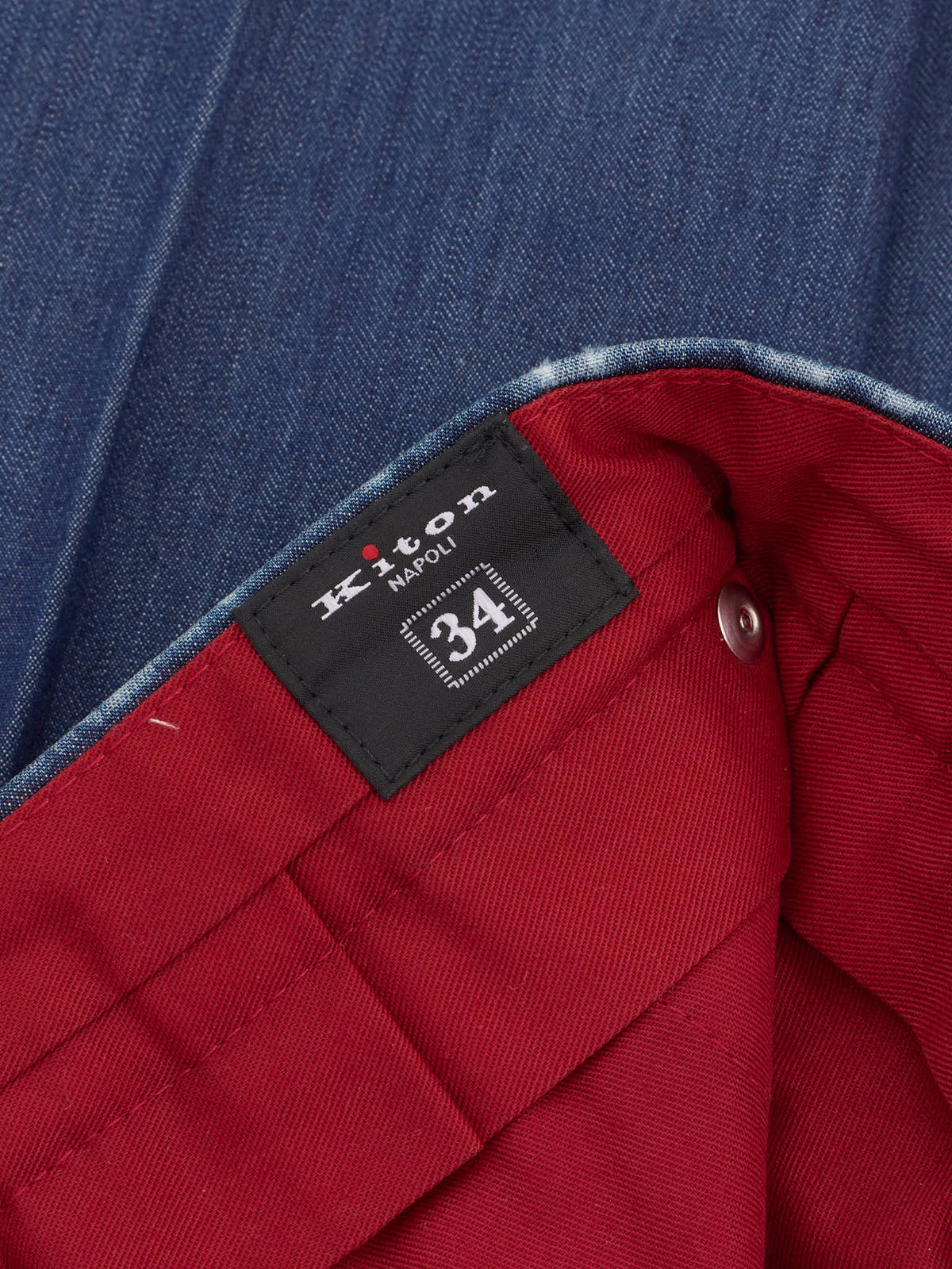 KITON Napoli Dark Blue Denim Cotton Pants