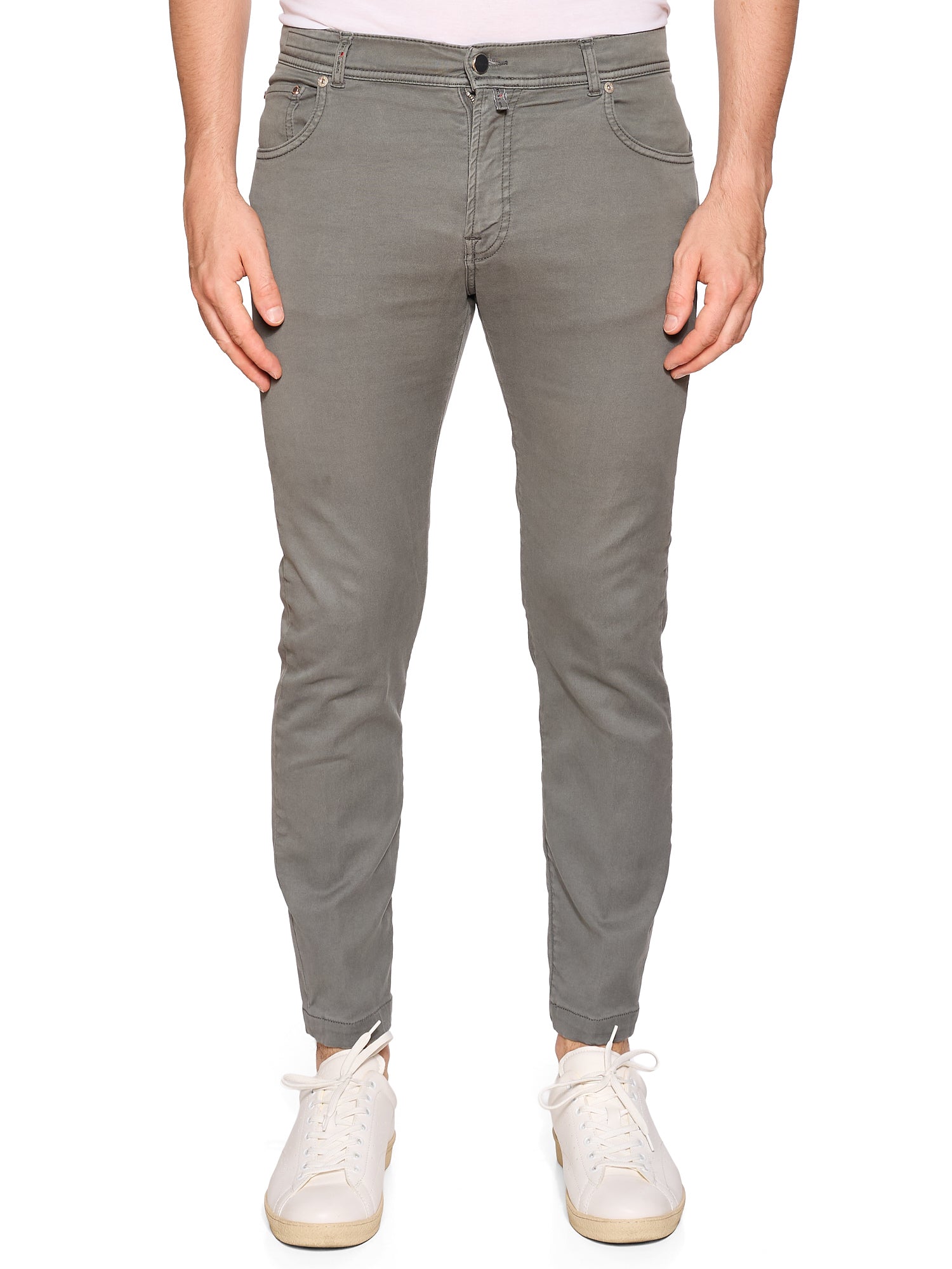 KITON Napoli Gray Cotton Slim Fit Jeans US 32 EU 48