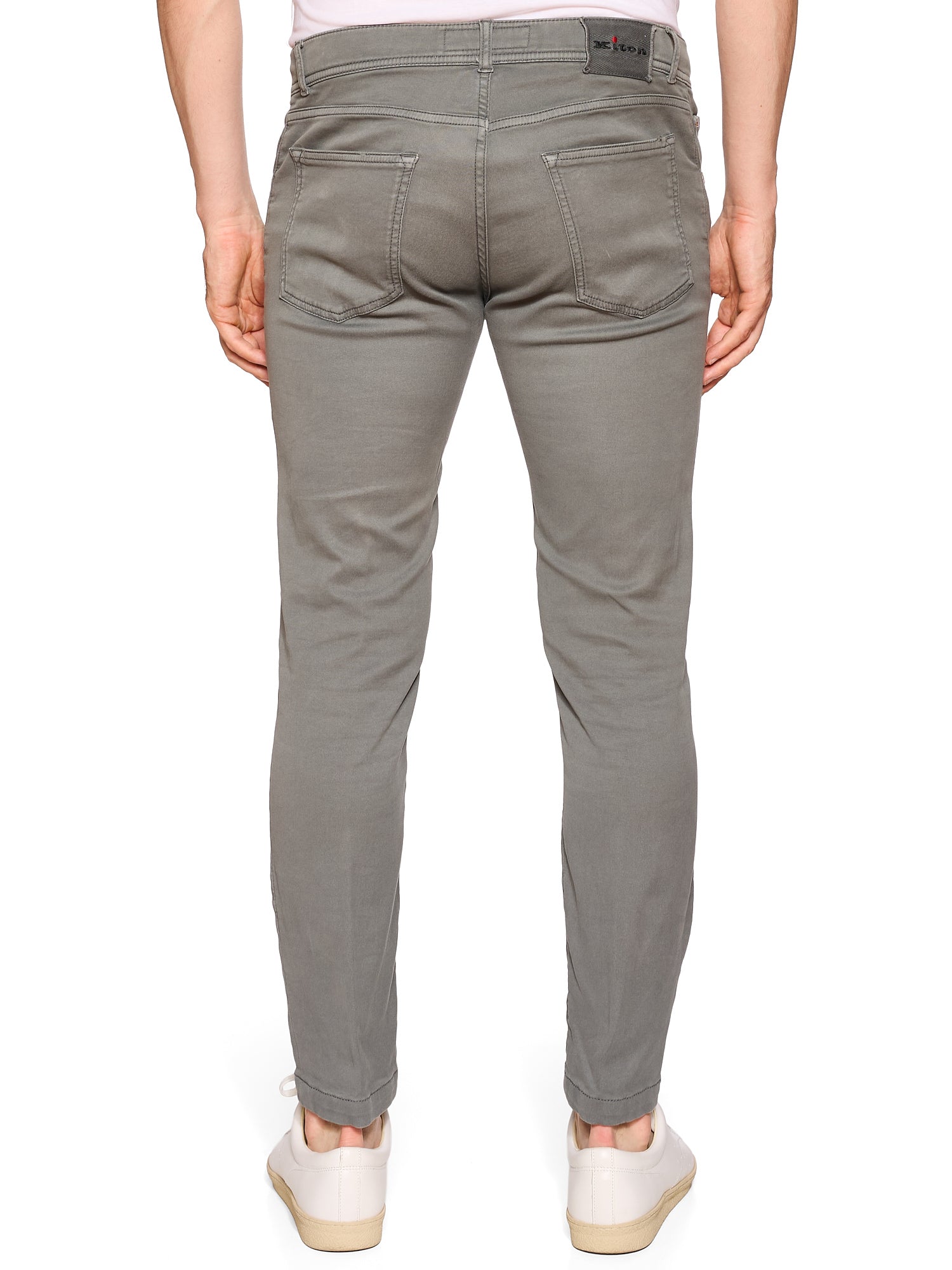 KITON Napoli Gray Cotton Slim Fit Jeans US 32 EU 48