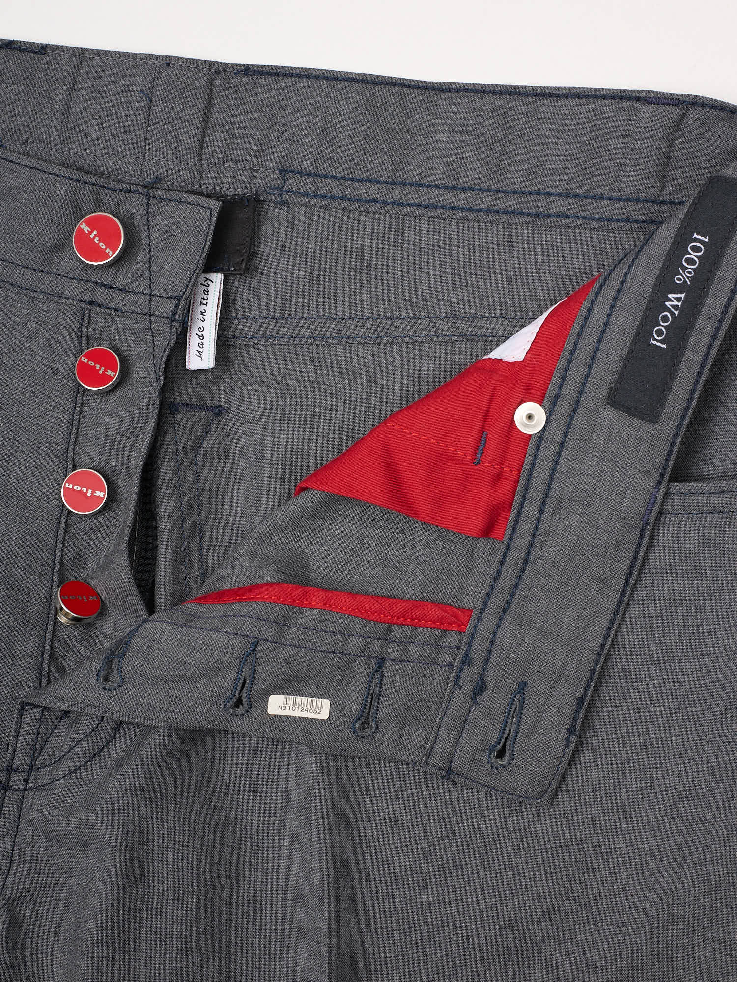 KITON Napoli Gray Wool Pants