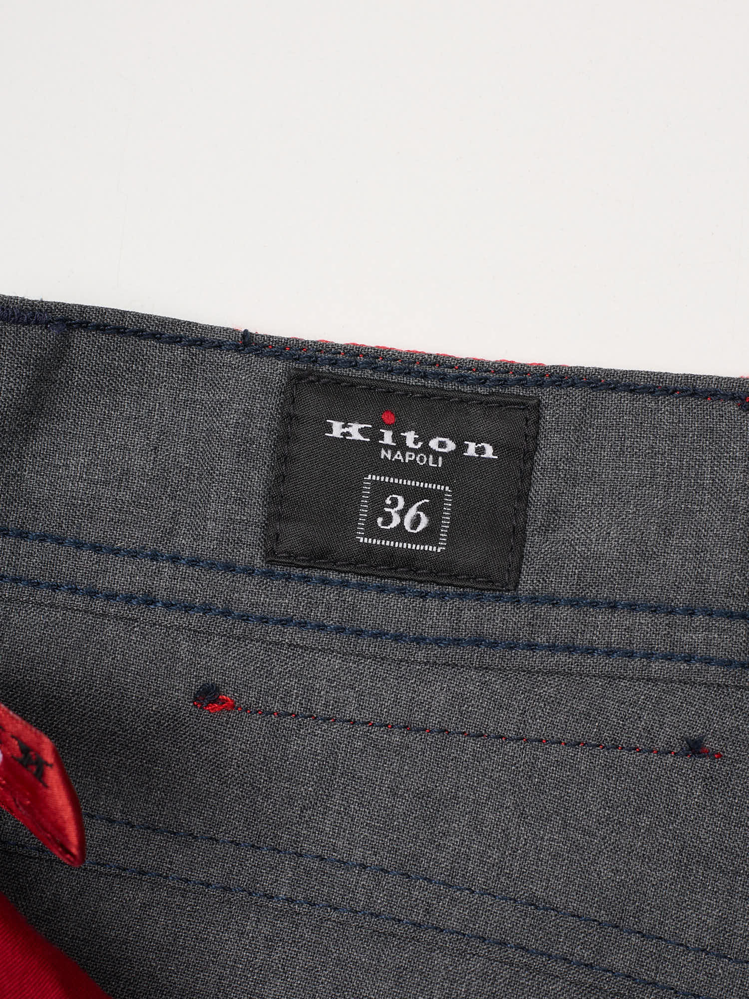 KITON Napoli Gray Wool Pants