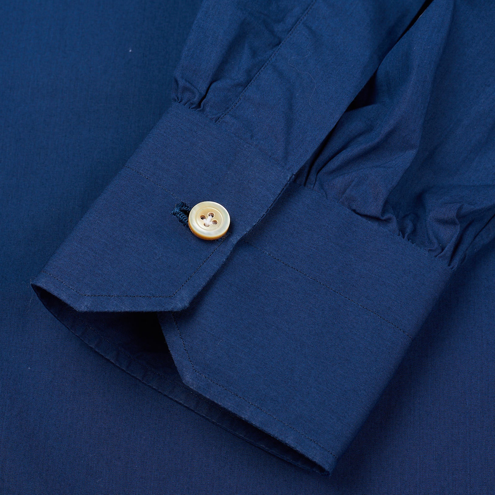 KITON Napoli Handmade Bespoke Navy Blue Cotton Button-Down Shirt EU 39 US 15.5 KITON