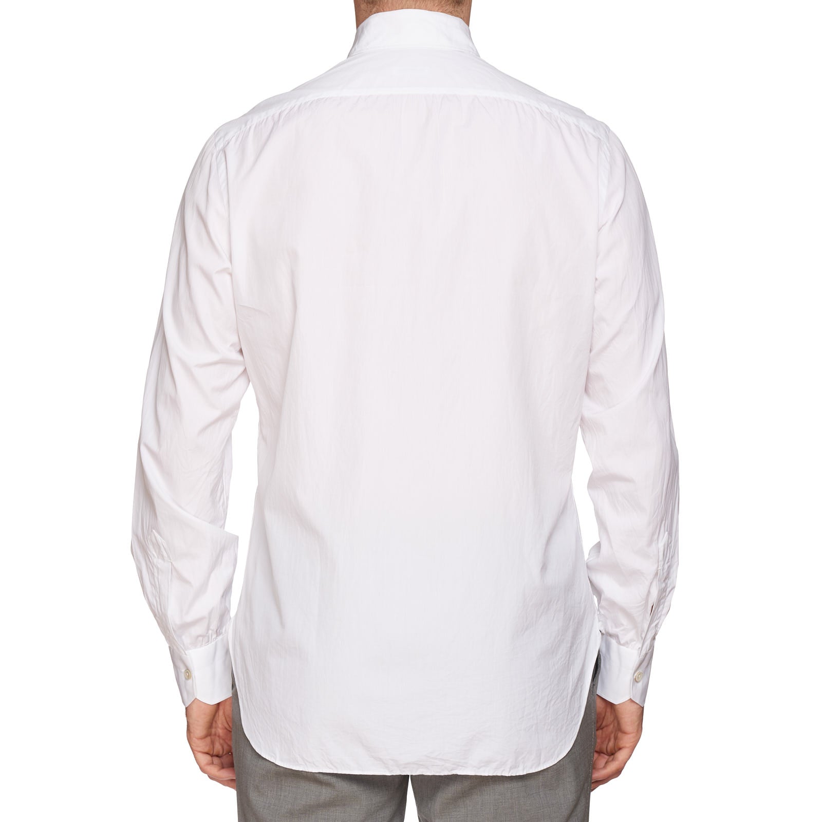 KITON Napoli Handmade White Cotton Poplin Button-Down Shirt 39 NEW US 15.5 KITON