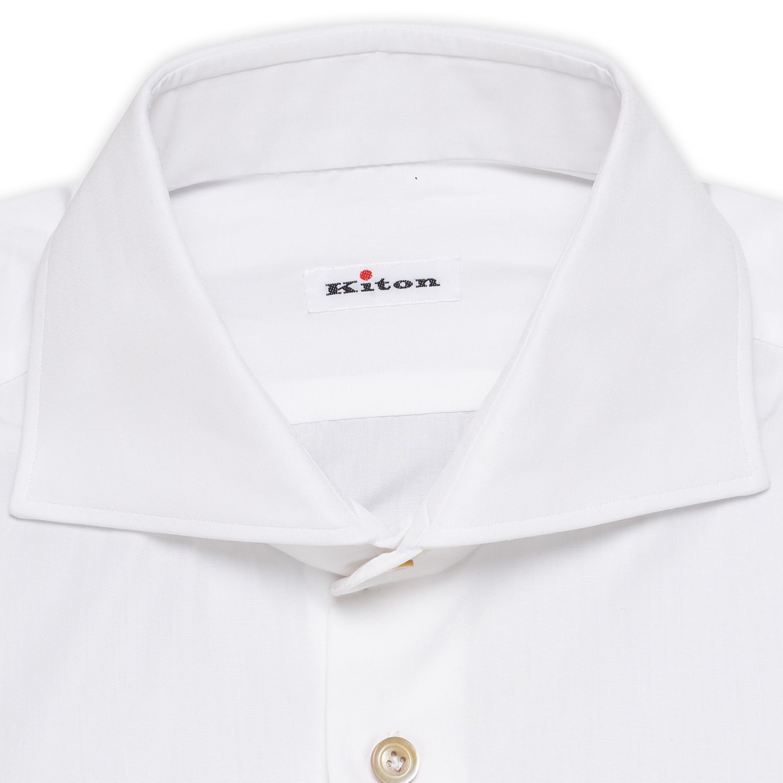 KITON Napoli Handmade White Cotton Poplin Dress Shirt EU 39 NEW US 15.5 KITON