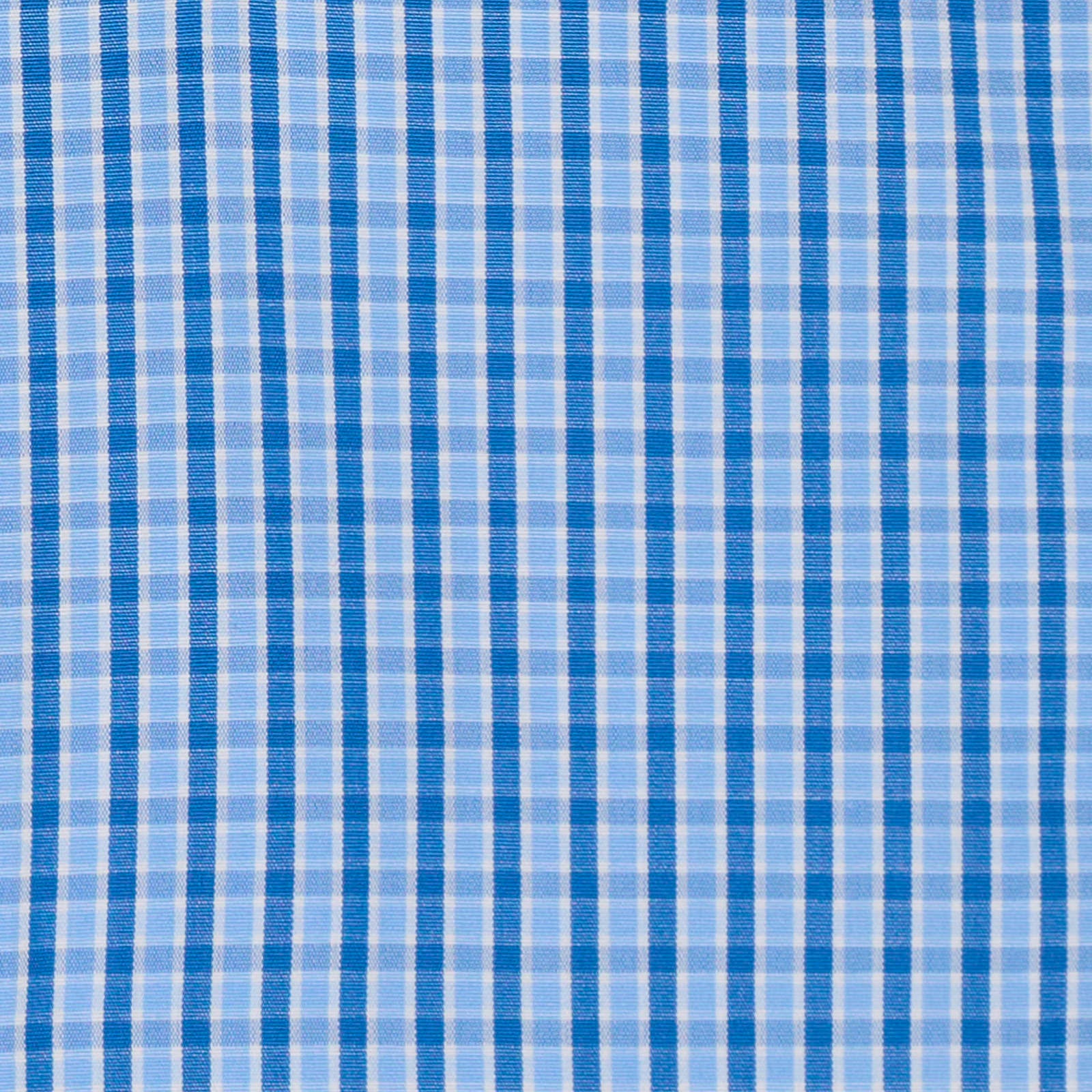 KITON Napoli Handmade Blue Plaid Poplin Cotton Dress Shirt EU 45 NEW US 18