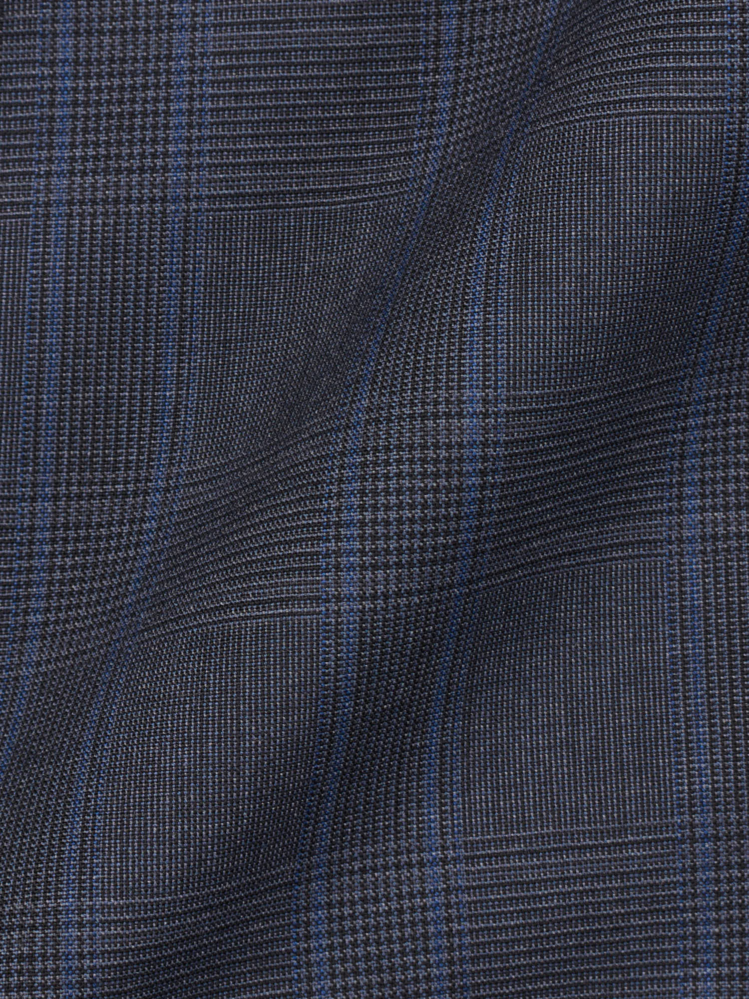 KITON Handmade Blue Plaid 14 Micron Wool Super 180's Suit EU 52 NEW US 42