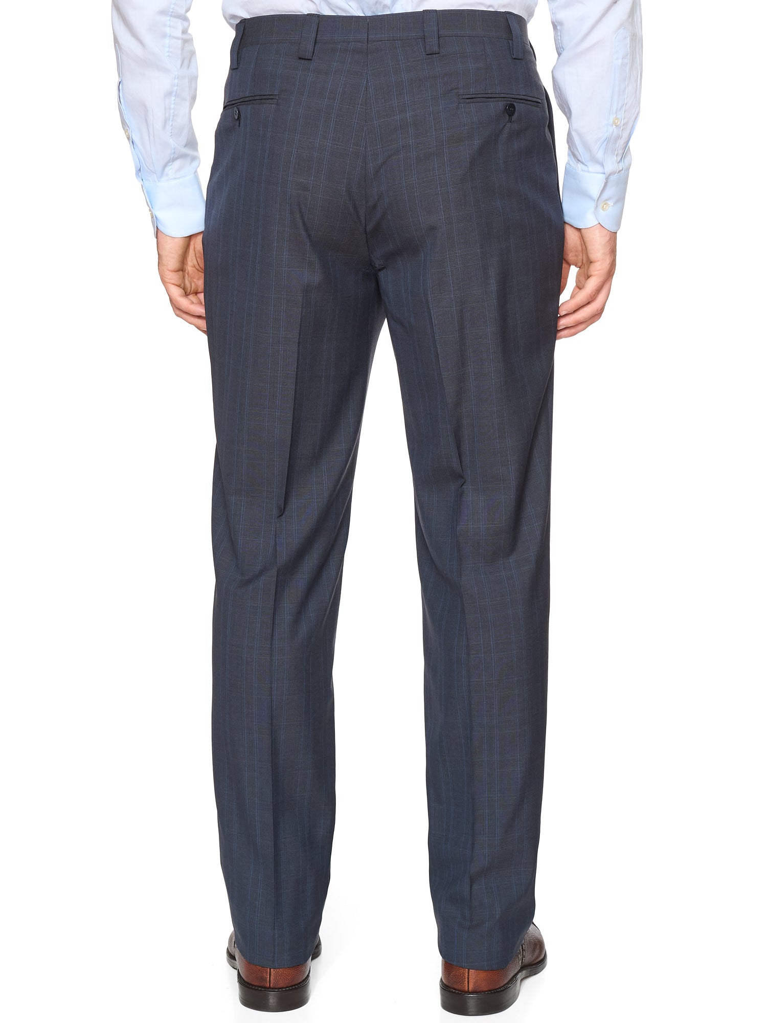 KITON Handmade Blue Plaid 14 Micron Wool Super 180's Suit EU 52 NEW US 42