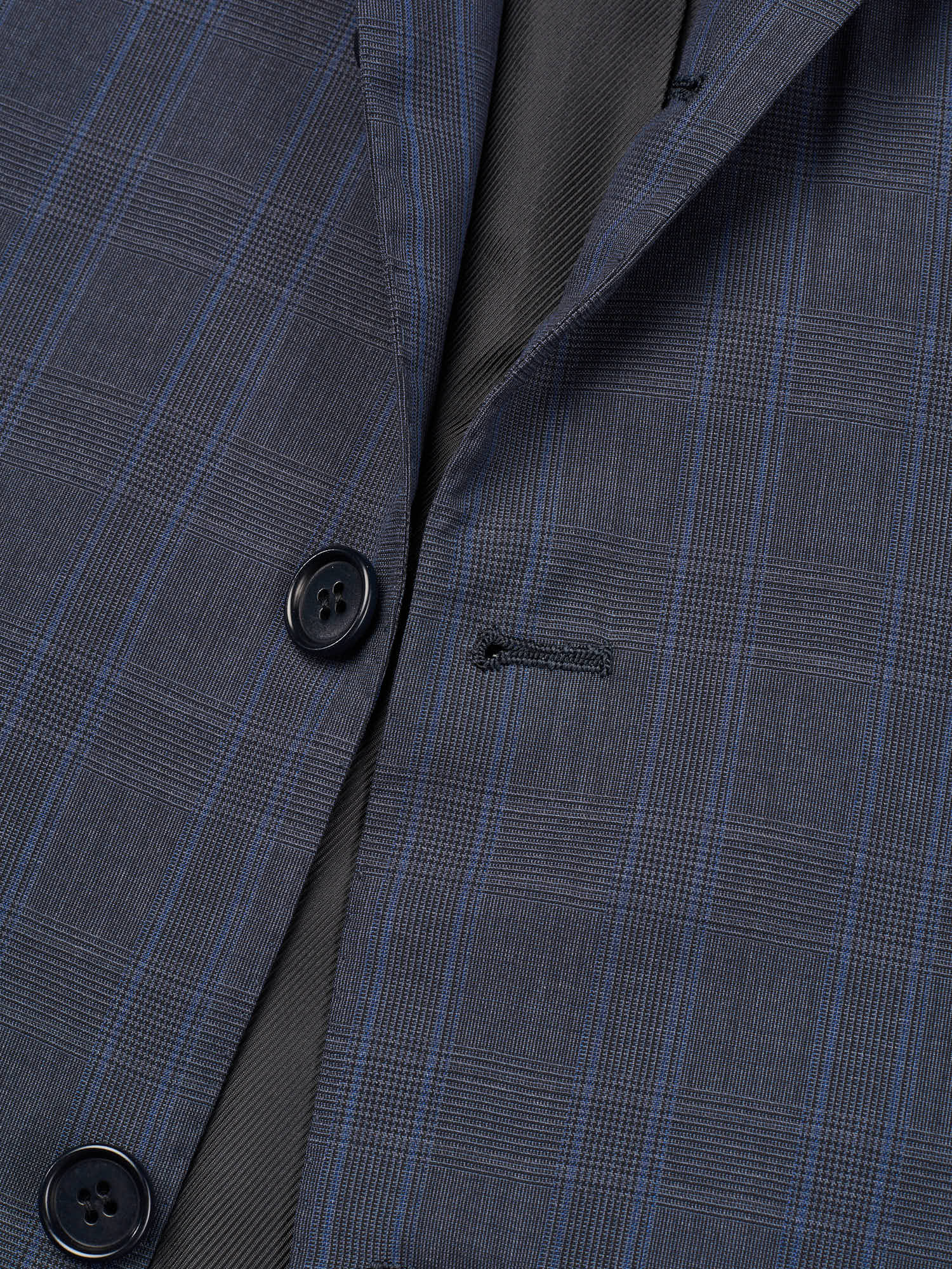 KITON Handmade Blue Plaid 14 Micron Wool Super 180's Suit EU 52 NEW US 42