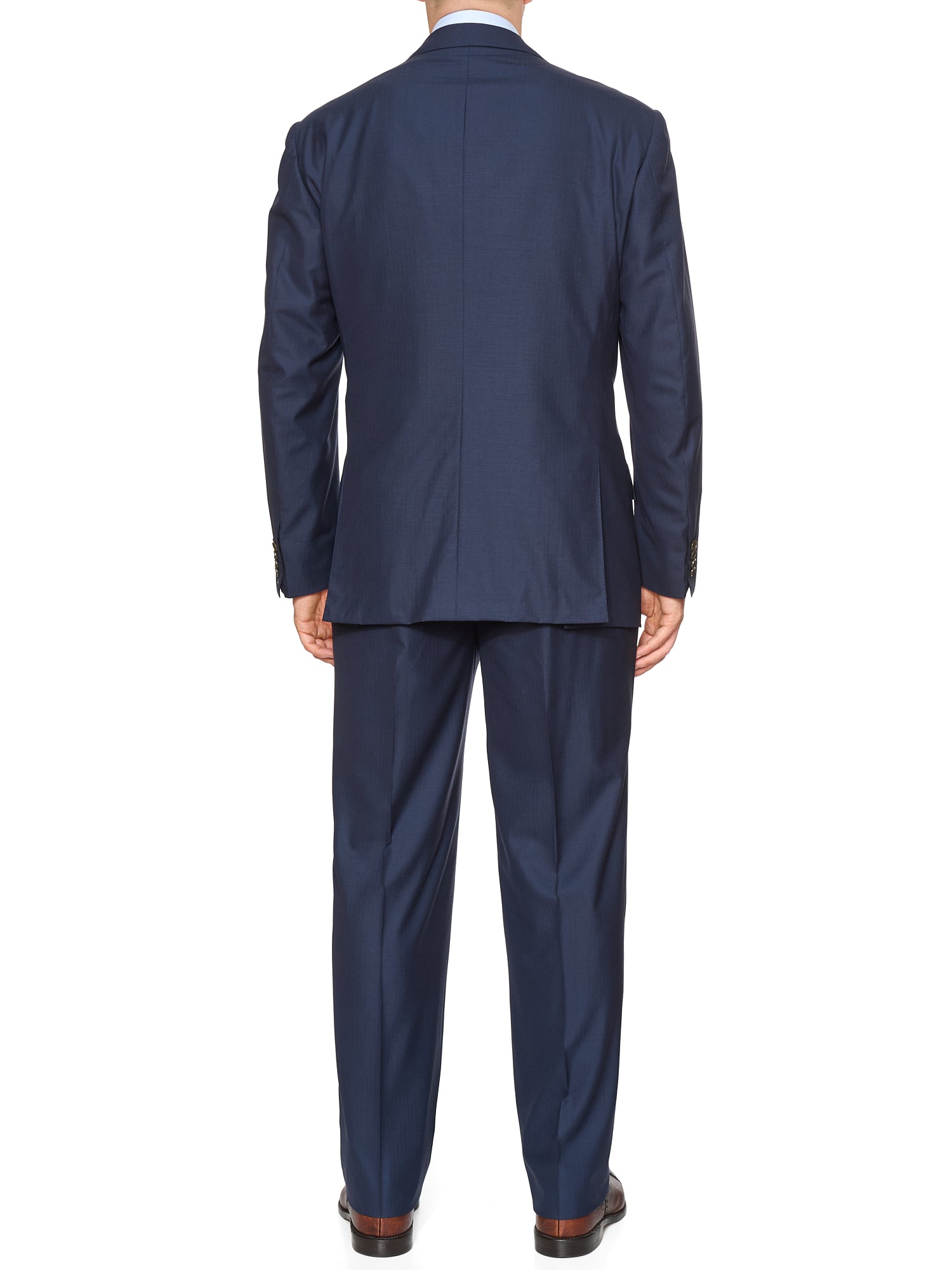 KITON Napoli Handmade Blue 14 Micron Wool Super 180's Suit