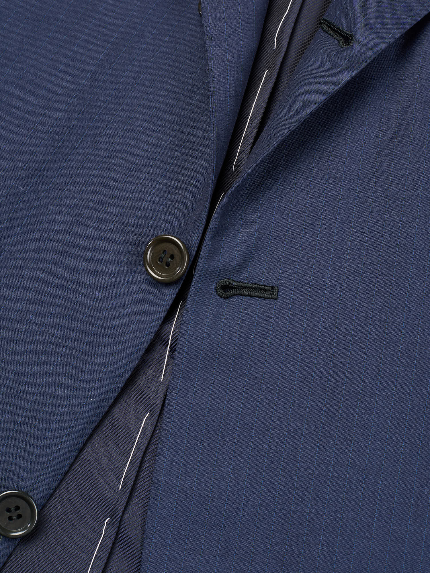 KITON Napoli Handmade Blue 14 Micron Wool Super 180's Suit