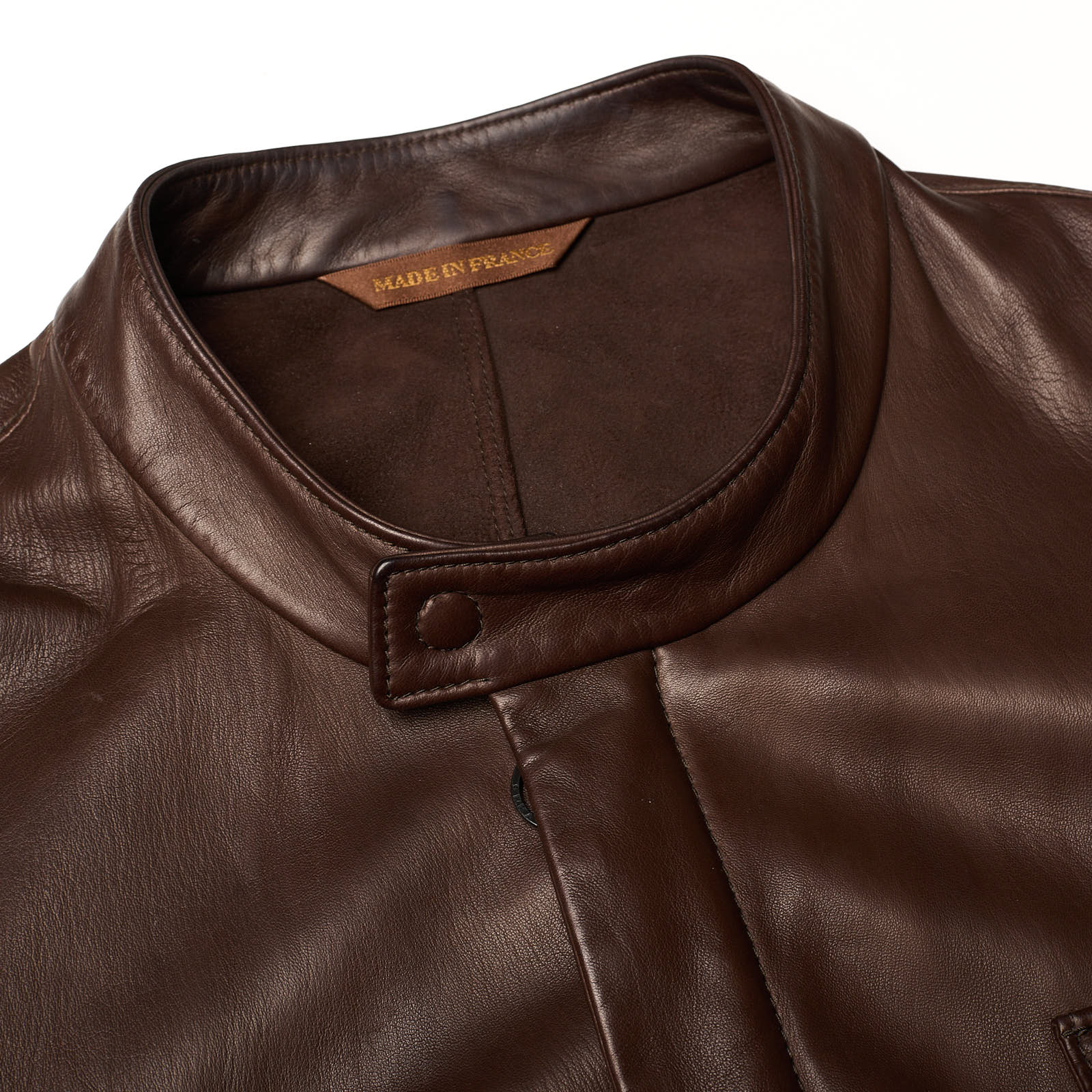 SERAPHIN Brown Lamb Leather Unlined Jacket FR 50 NEW US M