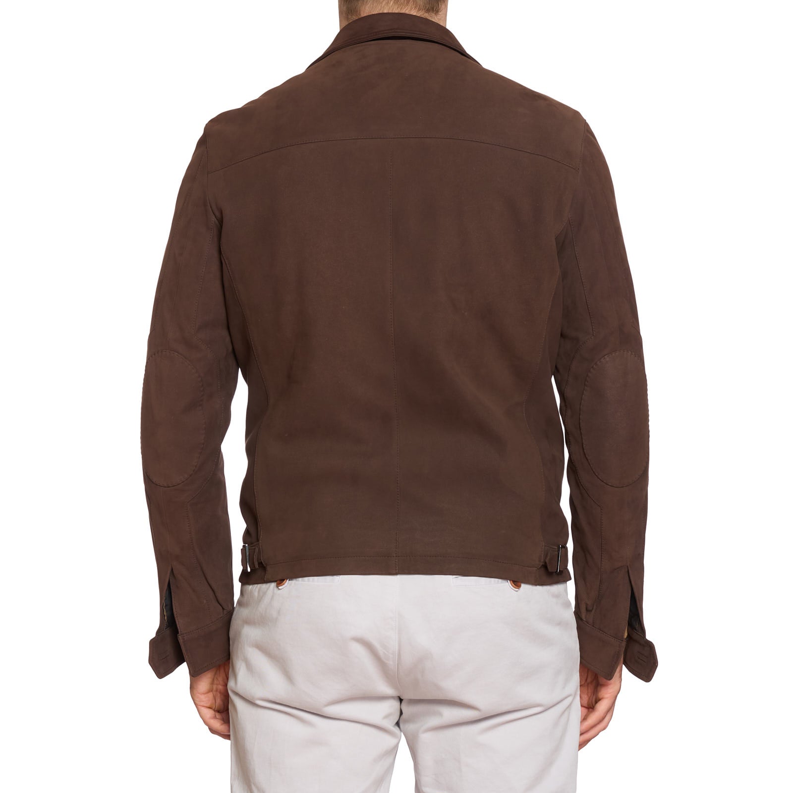 KITON Napoli Handmade Brown Suede Leather Jacket EU 48 NEW US M