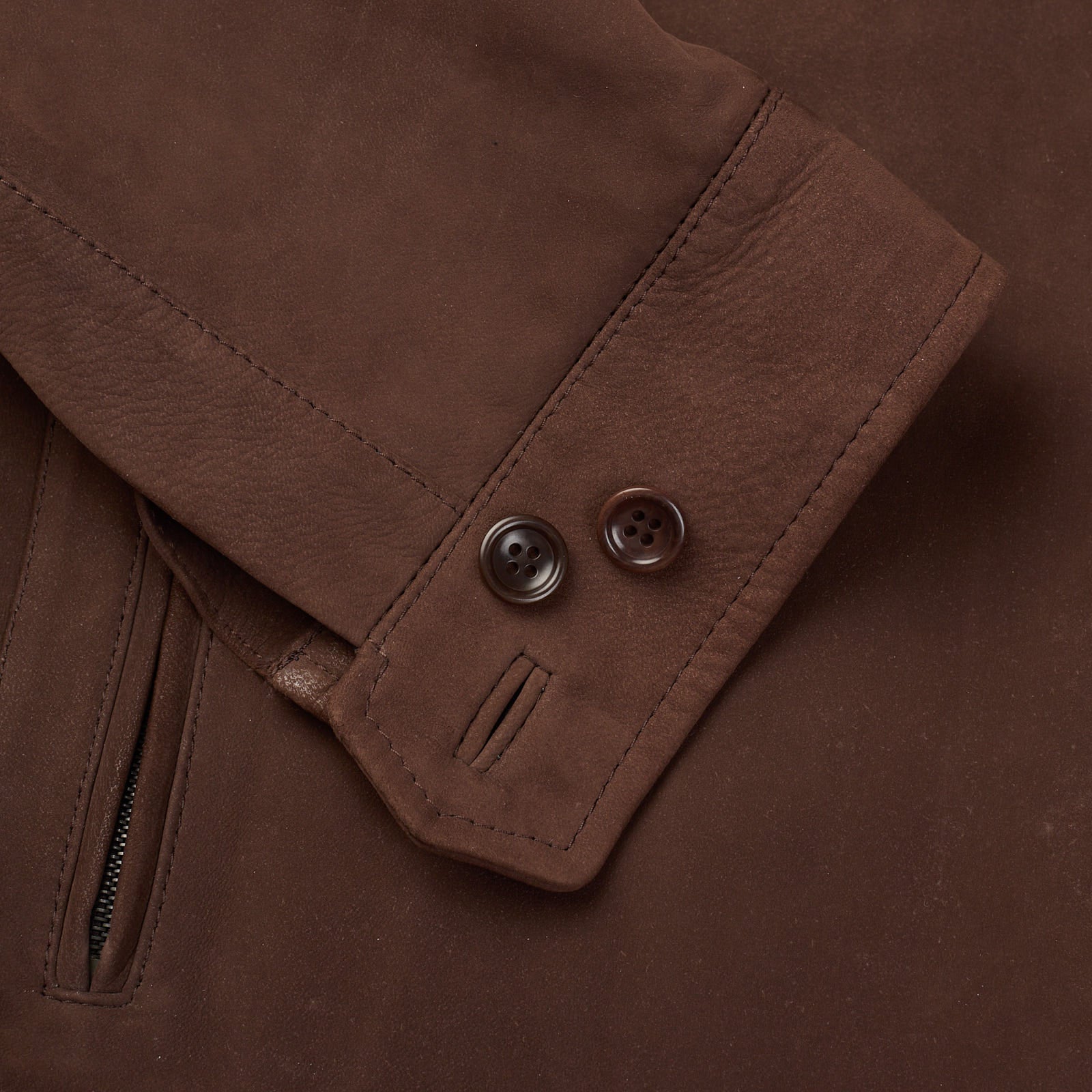 KITON Napoli Handmade Brown Suede Leather Jacket EU 48 NEW US M