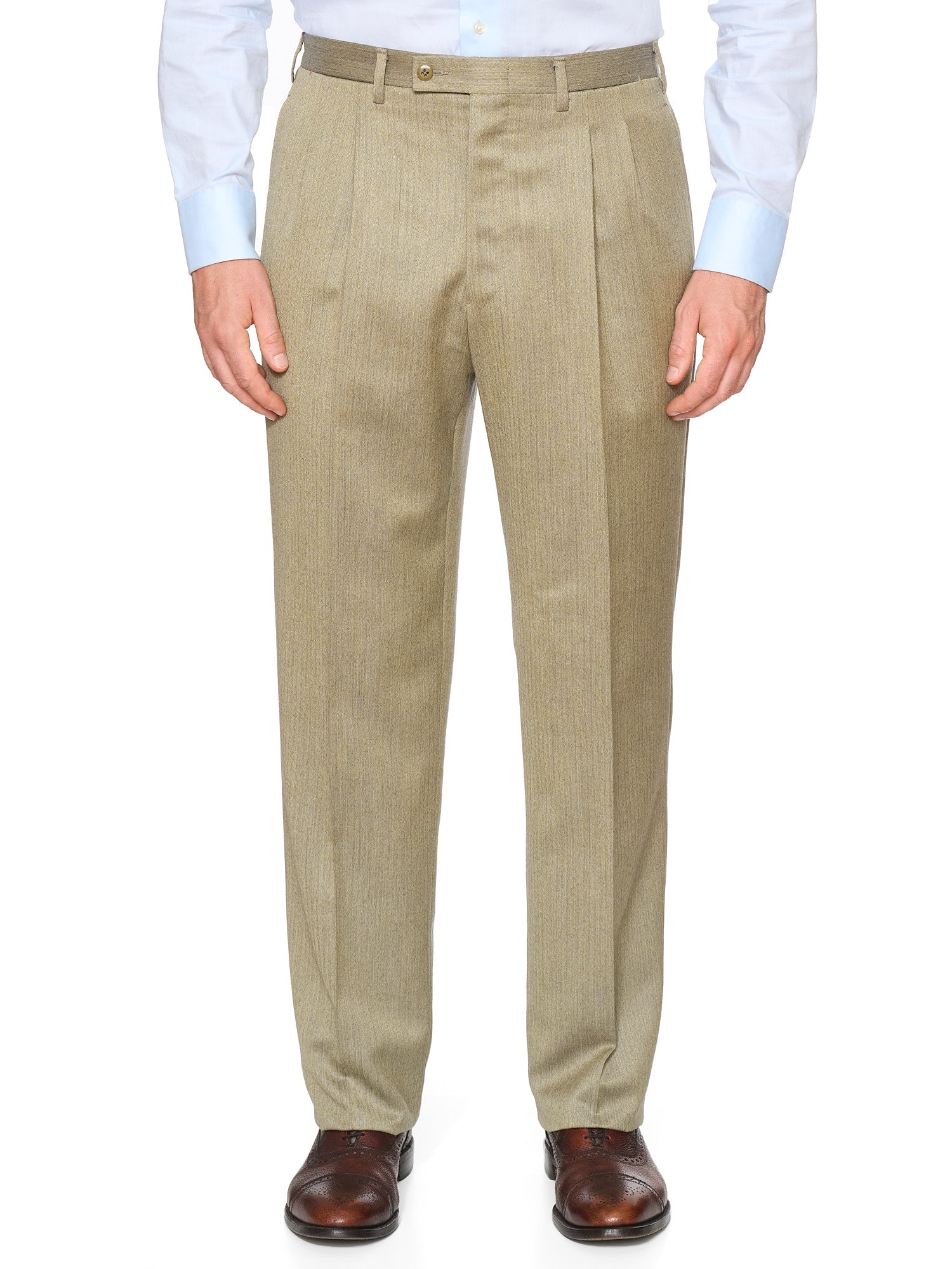 KITON Napoli Handmade Herringbone Pure Cashmere Suit EU 50 NEW US 40