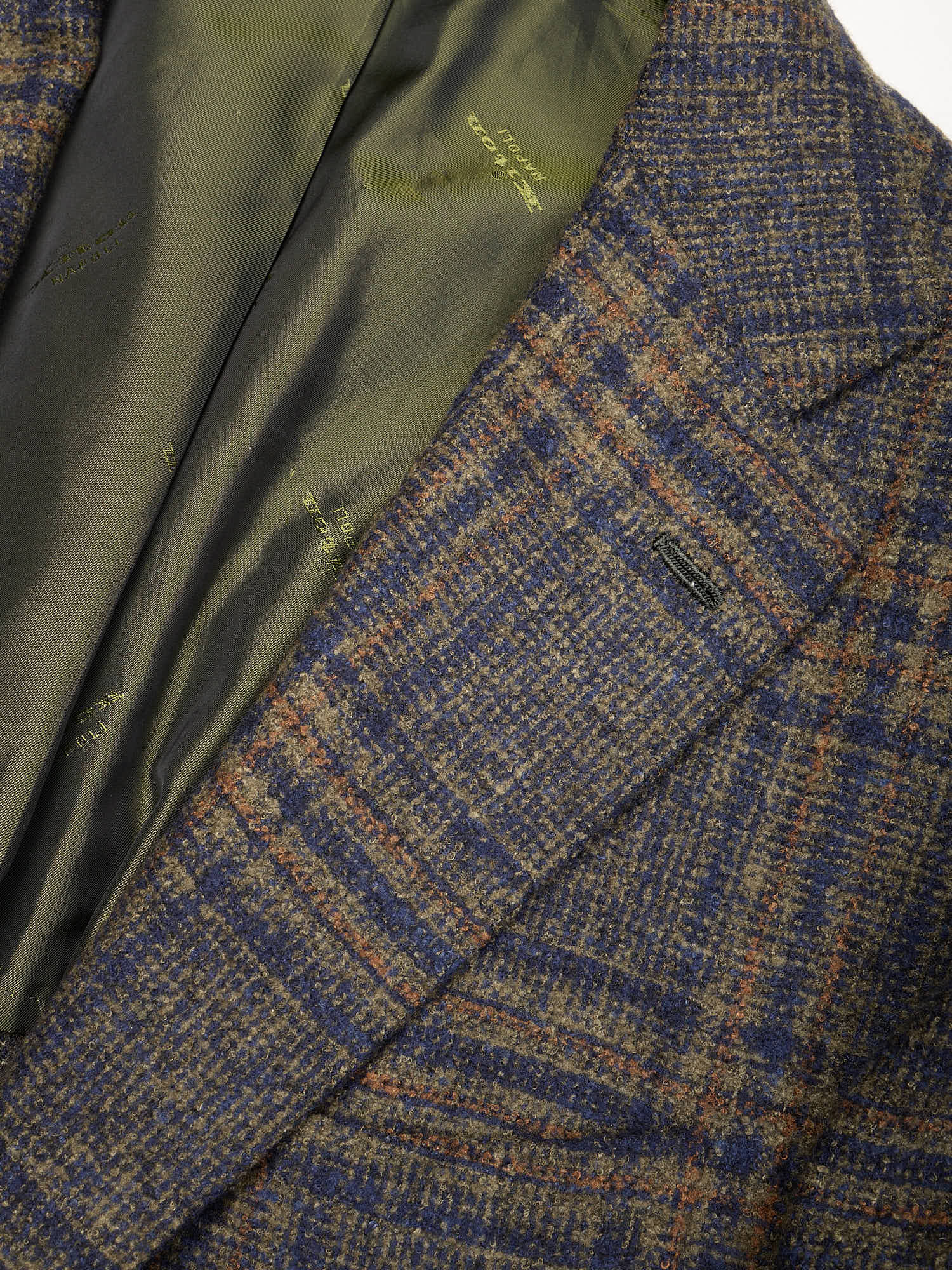 KITON Napoli Handmade Green Prince of Wales Check Cashmere Jacket Blazer