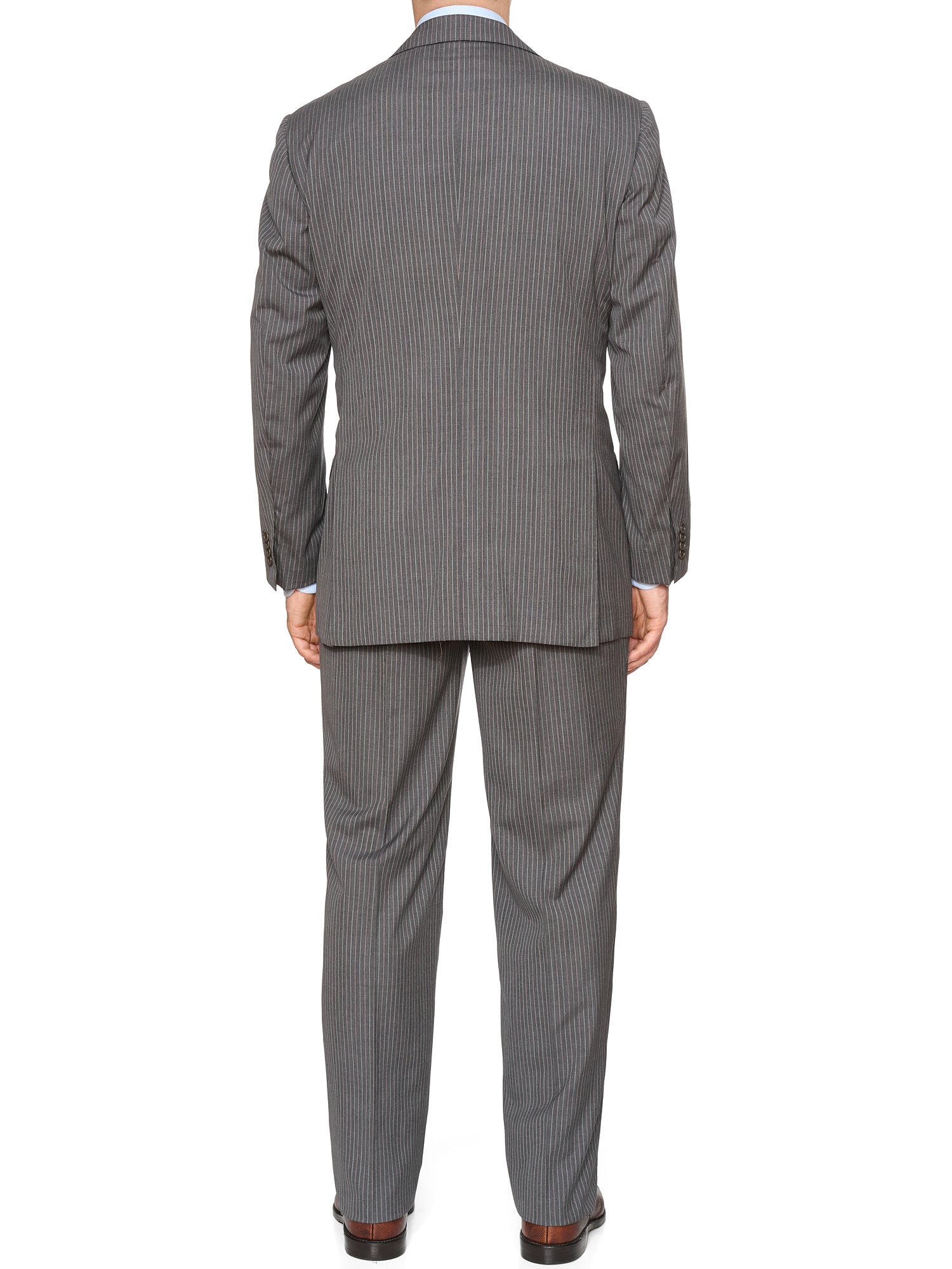 KITON Napoli Handmade Gray 14 Micron Wool Super 180's Suit