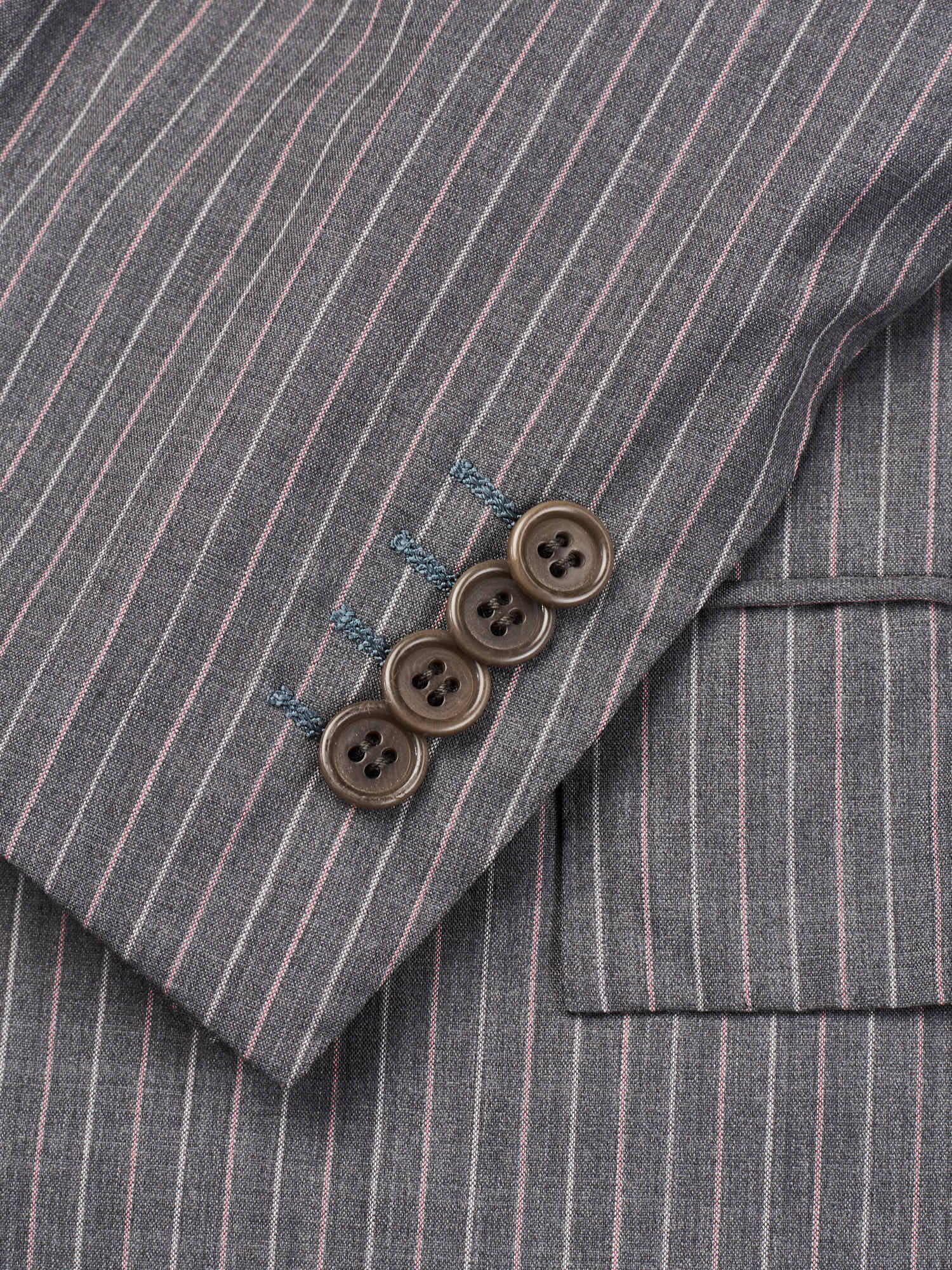 KITON Napoli Handmade Gray 14 Micron Wool Super 180's Suit