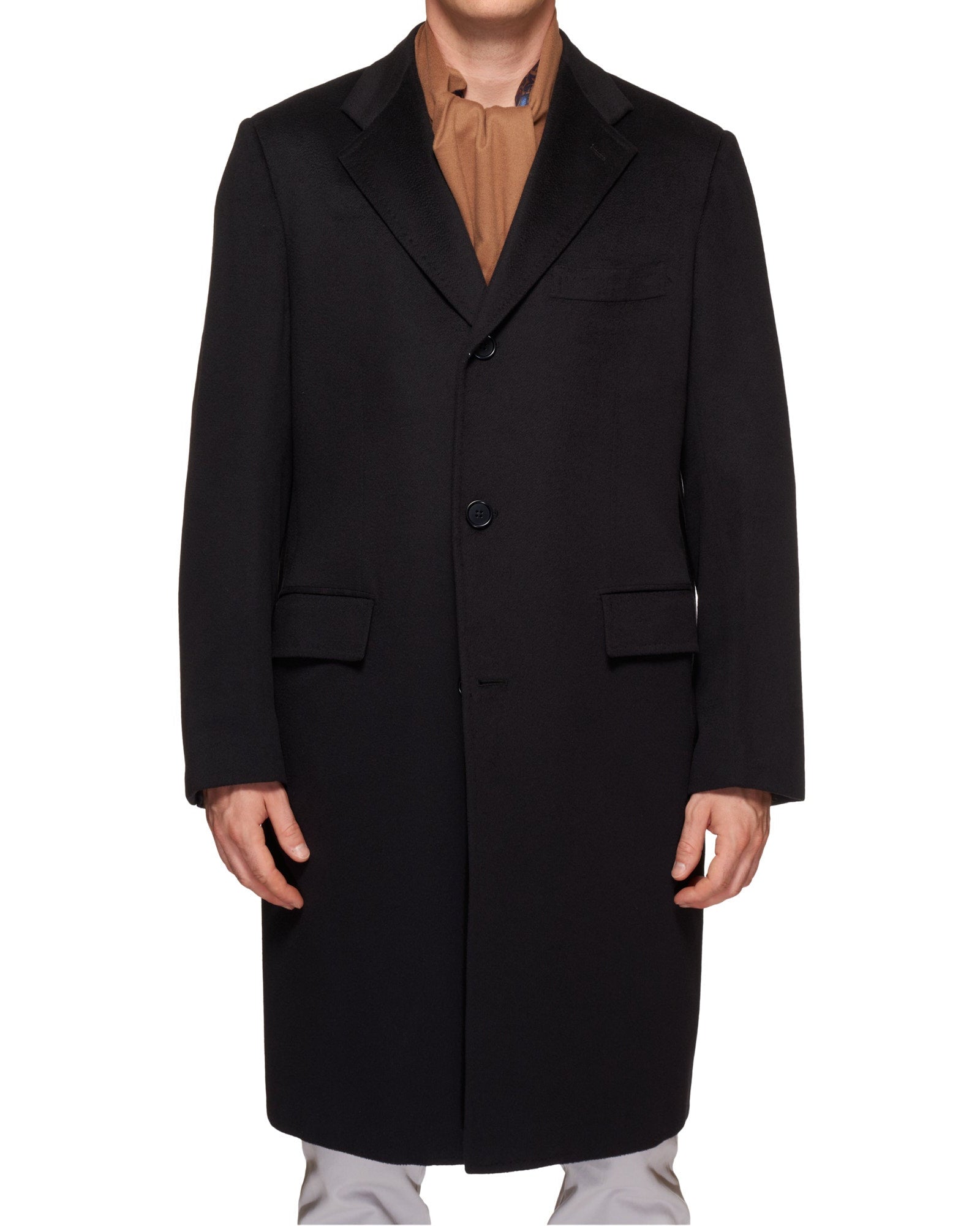 KITON Napoli Handmade Midnight Blue Cashmere Vicuna Peru Coat EU 58 NEW US 48 KITON