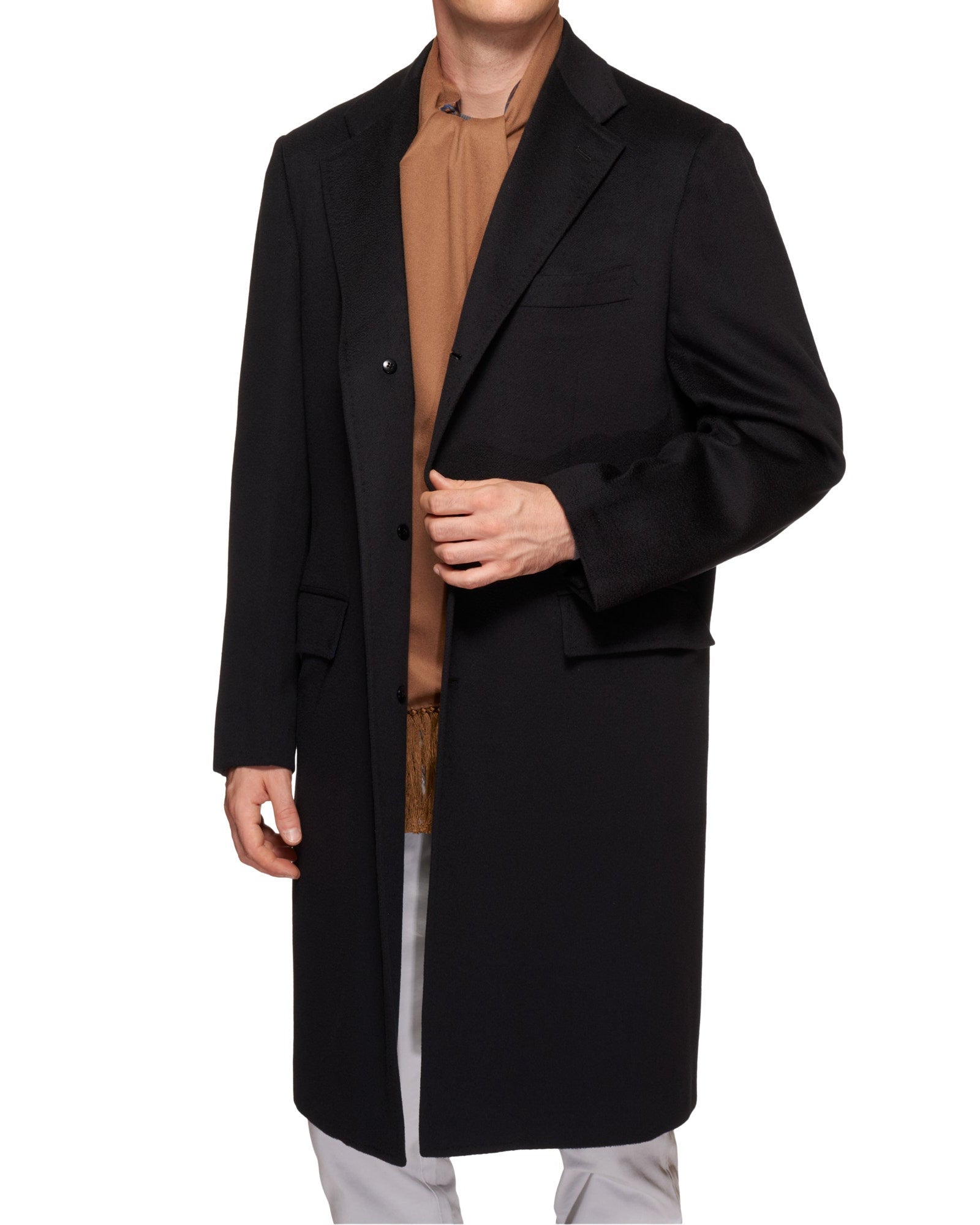 KITON Napoli Handmade Midnight Blue Cashmere Vicuna Peru Coat EU 58 NEW US 48 KITON