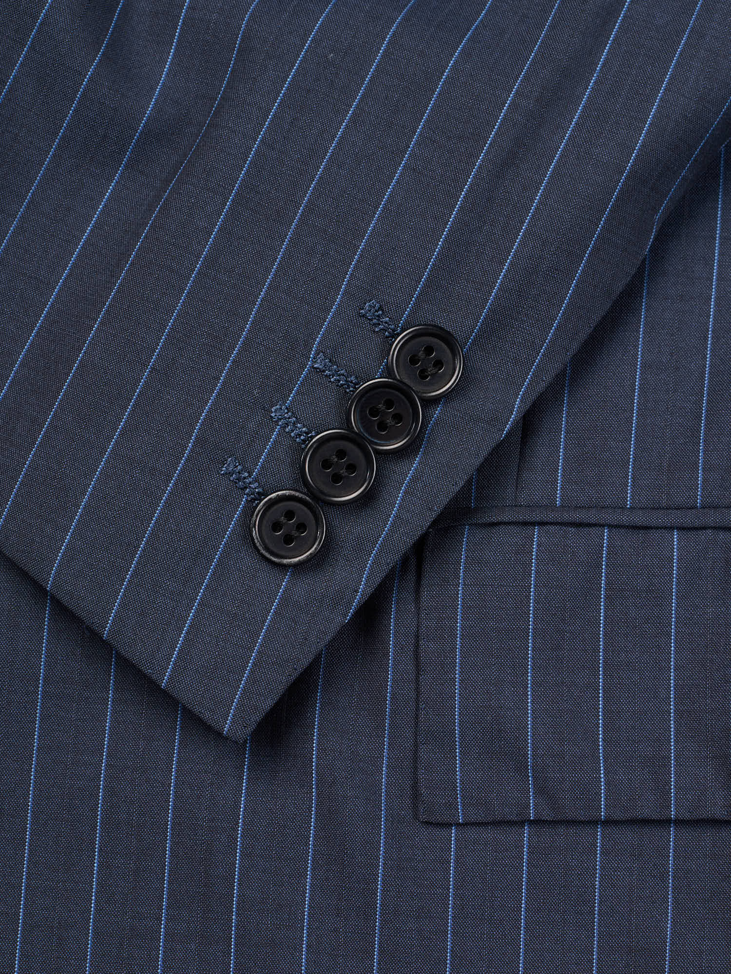 KITON Napoli Navy Pinstripe 14 Micron Super 180's Suit EU 52 NEW US 42