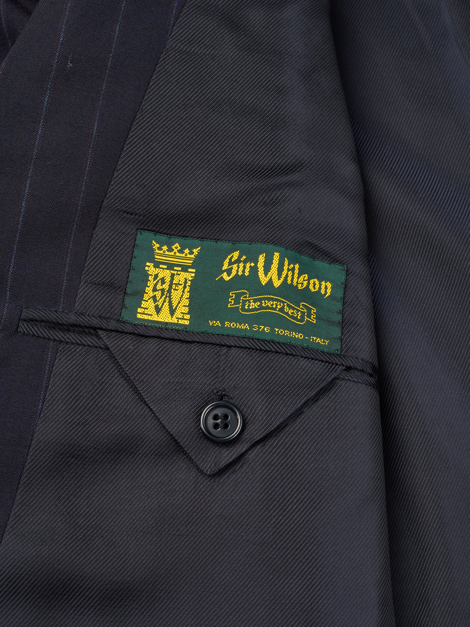 KITON Napoli Handmade Navy Pinstripe Wool-Cashmere Suit