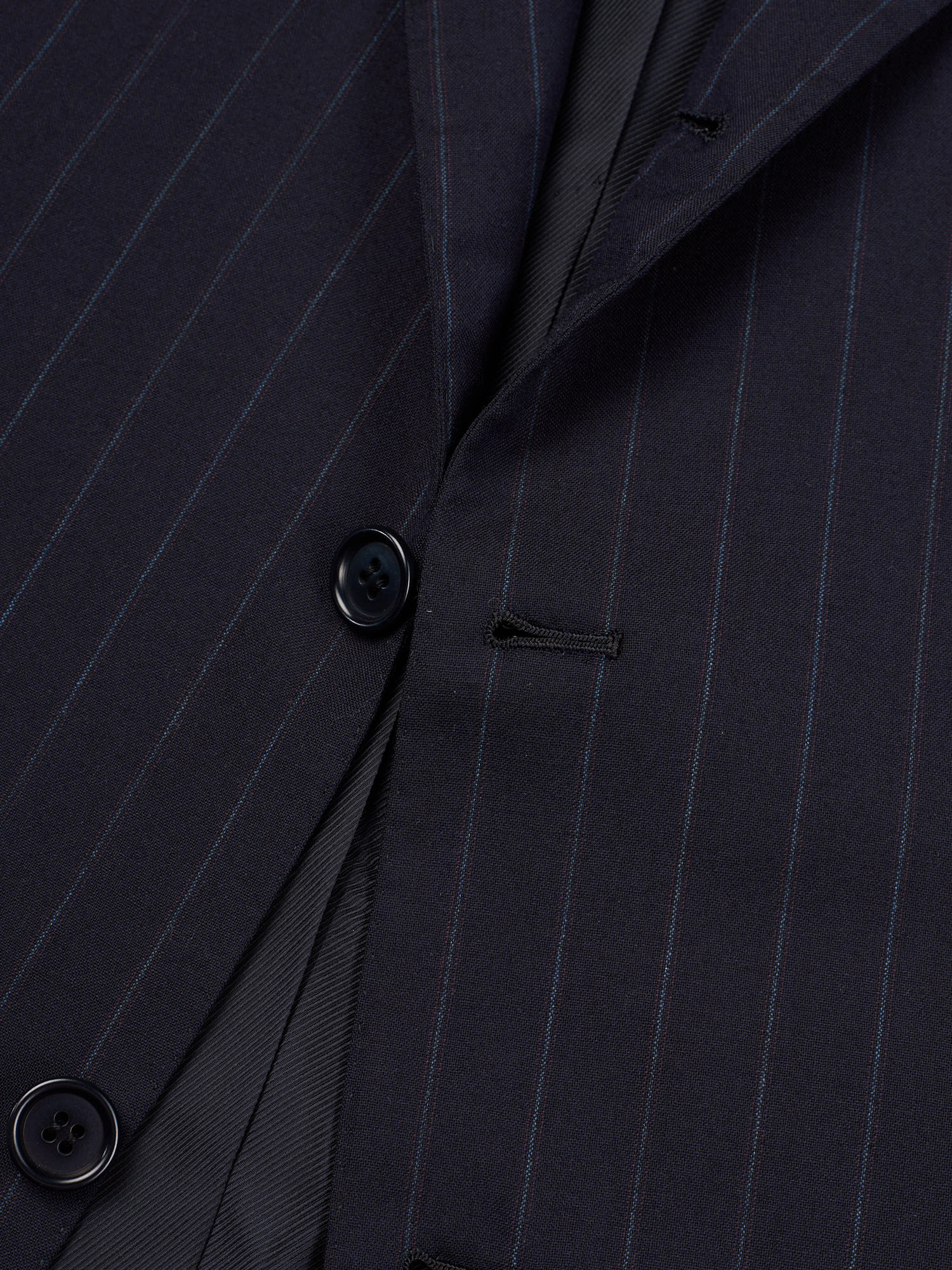 KITON Napoli Handmade Navy Pinstripe Wool-Cashmere Suit