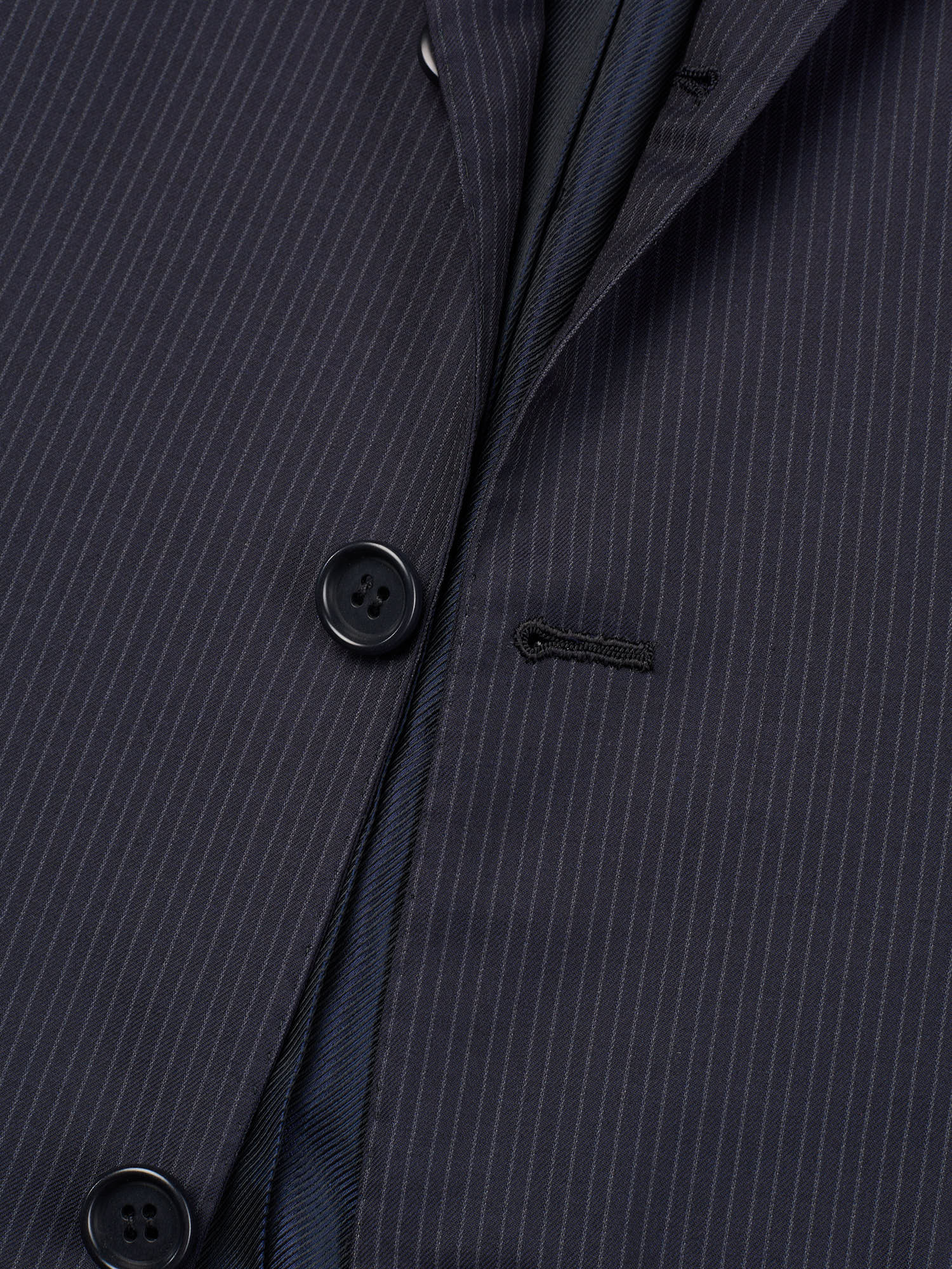 KITON Napoli Handmade Navy Blue Striped 14 Micron Super 180's Wool Suit